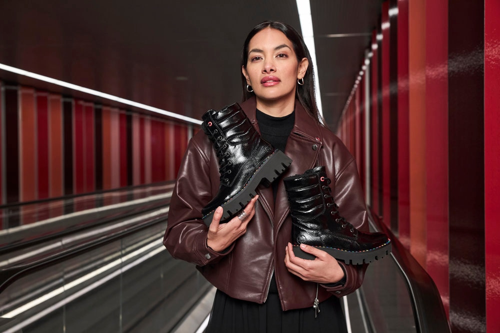 Rieker Winterstiefelette  Plateauboots, Winterboots, Lackstiefelette mit Innen-Reißverschluss