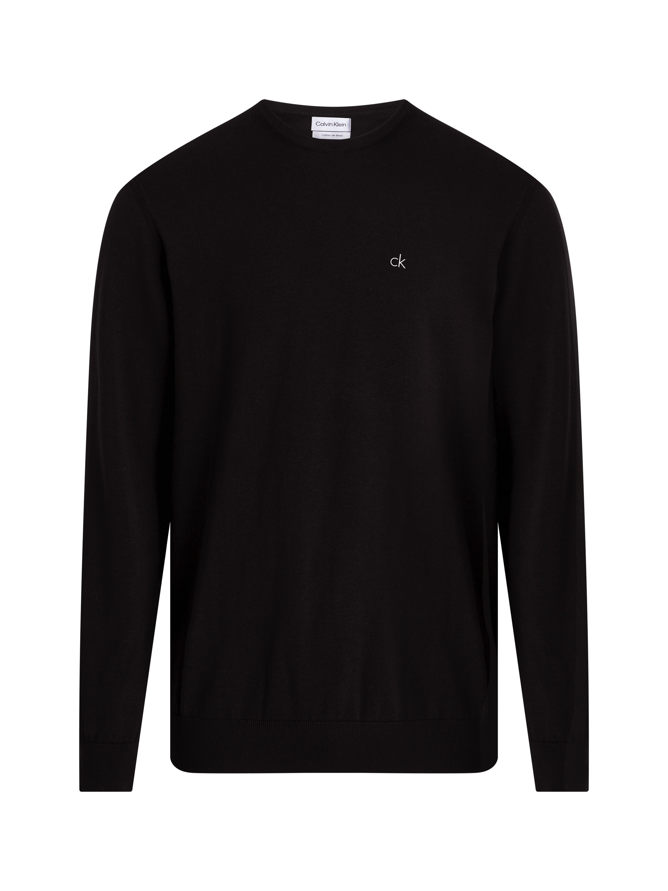 Calvin Klein Rundhalspullover »COTTON SILK BLEND CN SWEATER«, mit Logoprägung