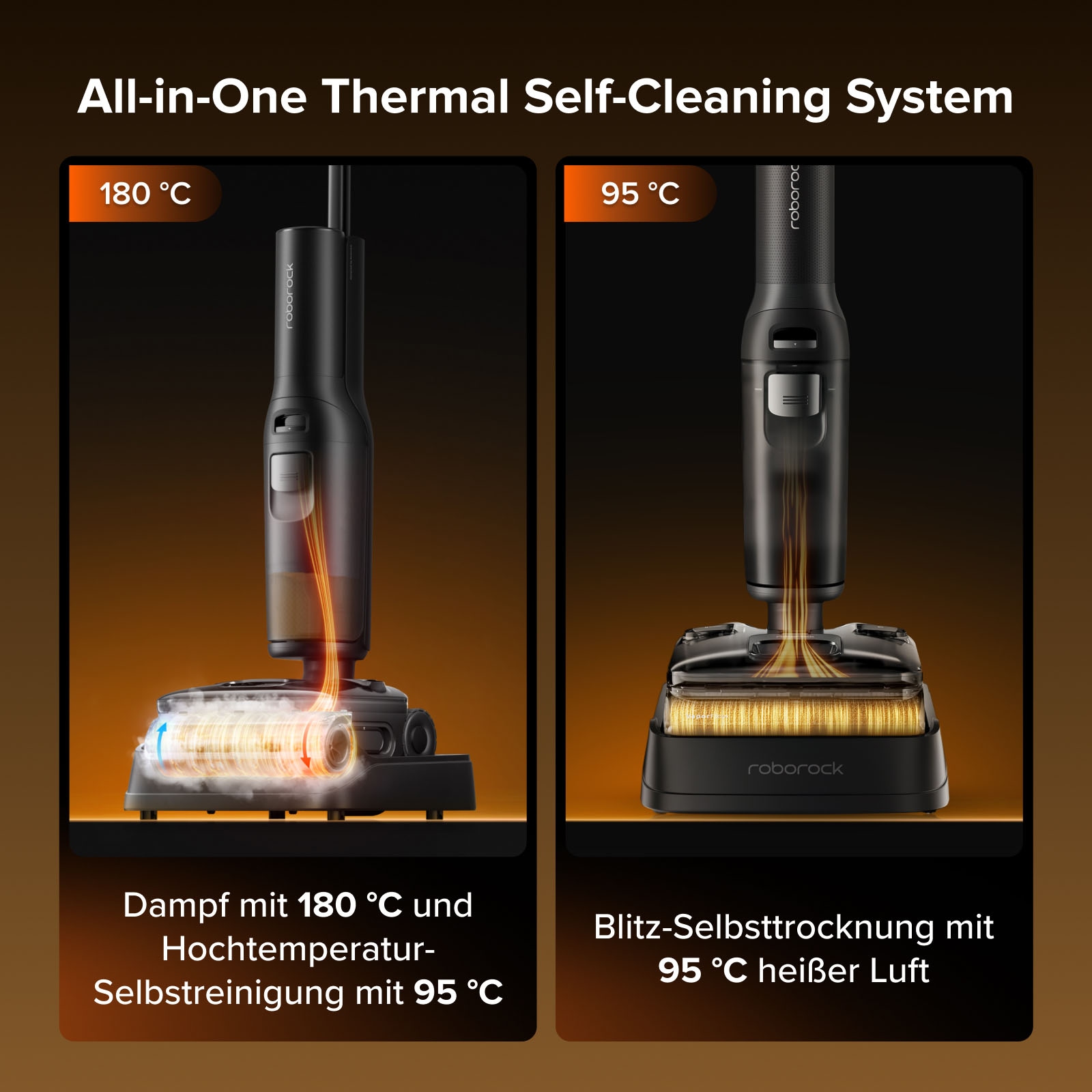 Roborock Nass-Trocken-Sauger »F25 Steam-Kit, 25.000 Pa Saugkraft, Dampfreiniger« vier Reinigungsmodi, Lay-Flat-Reinigung, Selbstreinigung und Trocknung