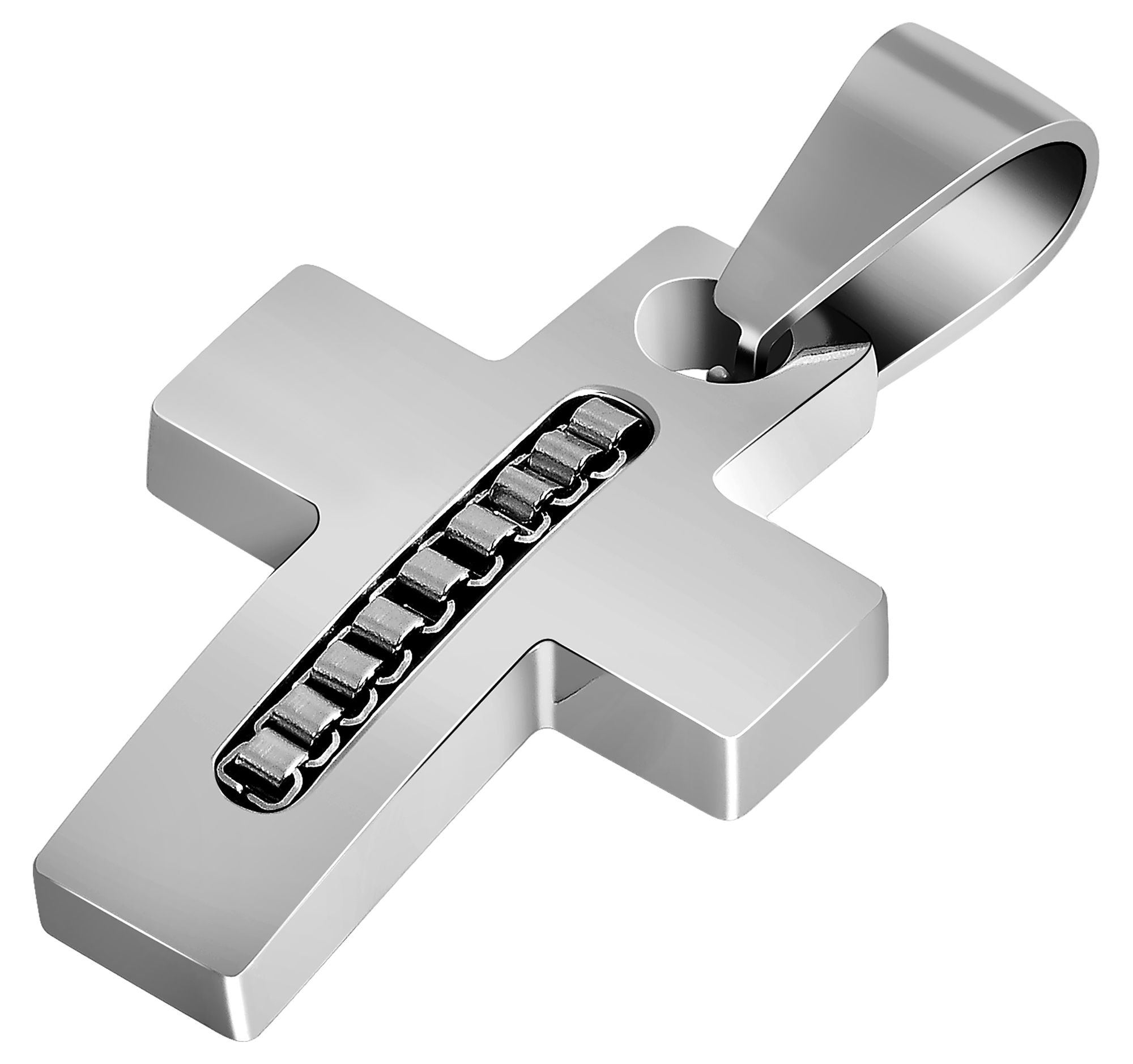 Adelia´s Kreuzanhänger »Unisex Anhänger ¿ Kreuz Kreuzanhänger aus Edelstahl«