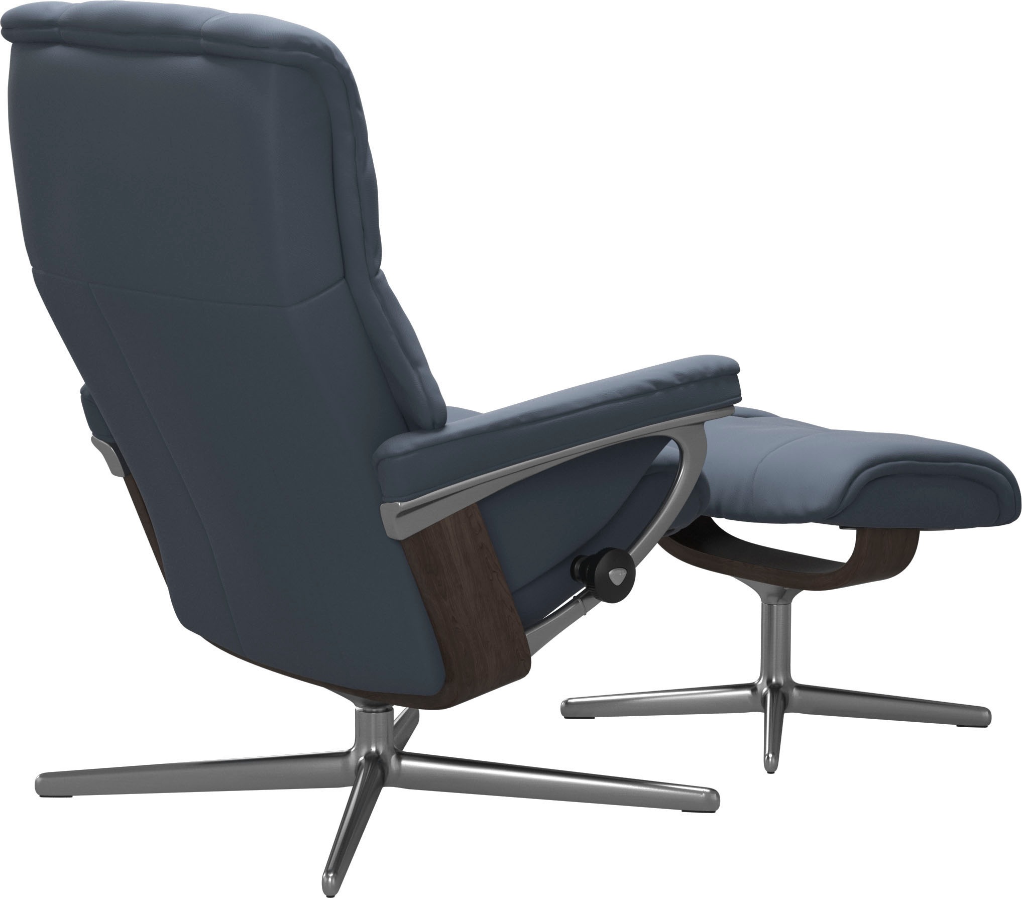 Stressless® Relaxsessel »Mayfair«, (Set, Relaxsessel mit Hocker), mit Hocker, mit Cross Base, Größe S, M & L, Holzakzent Wenge