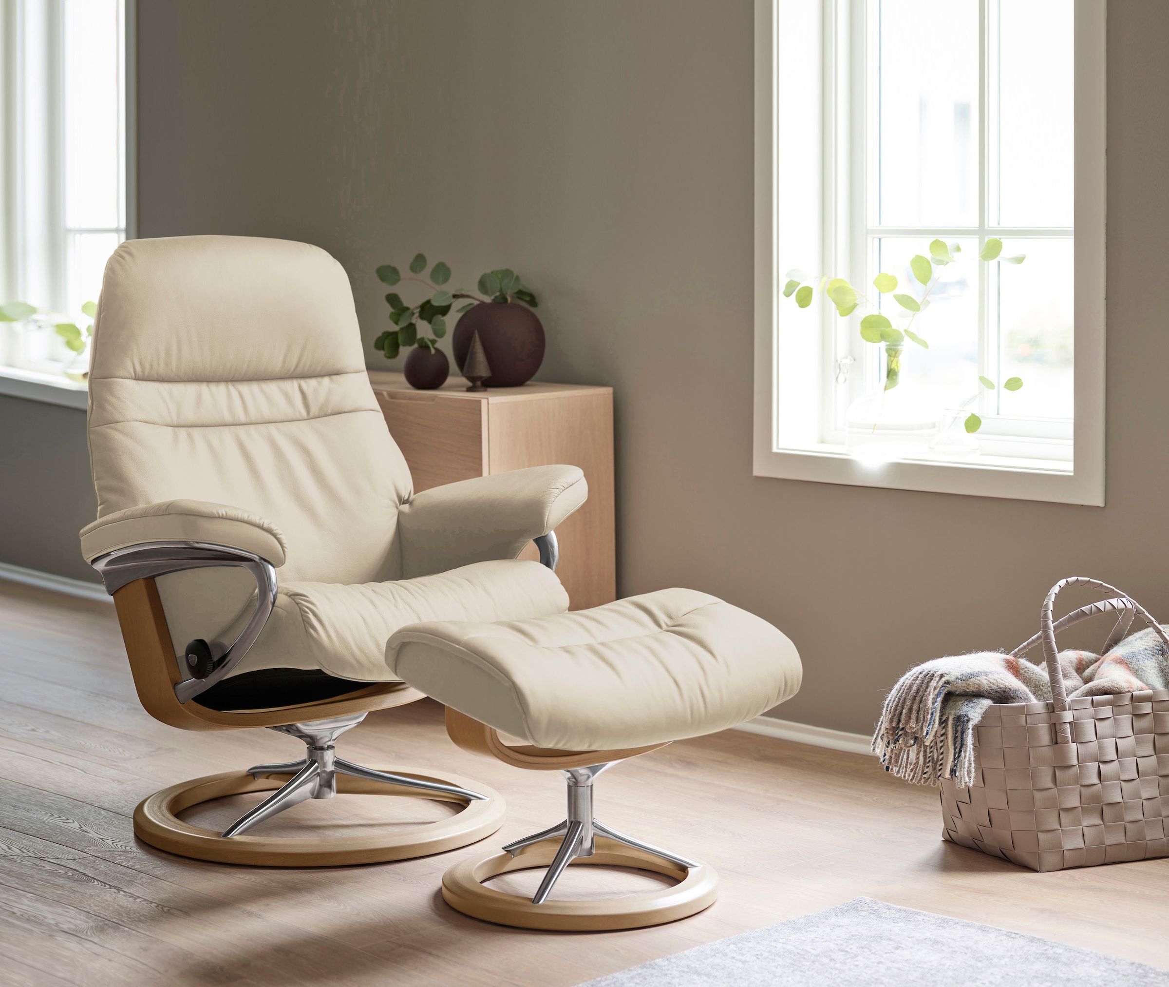 auf Stressless® Fußhocker Gestell Signature Base, »Sunrise«, mit Eiche kaufen Raten