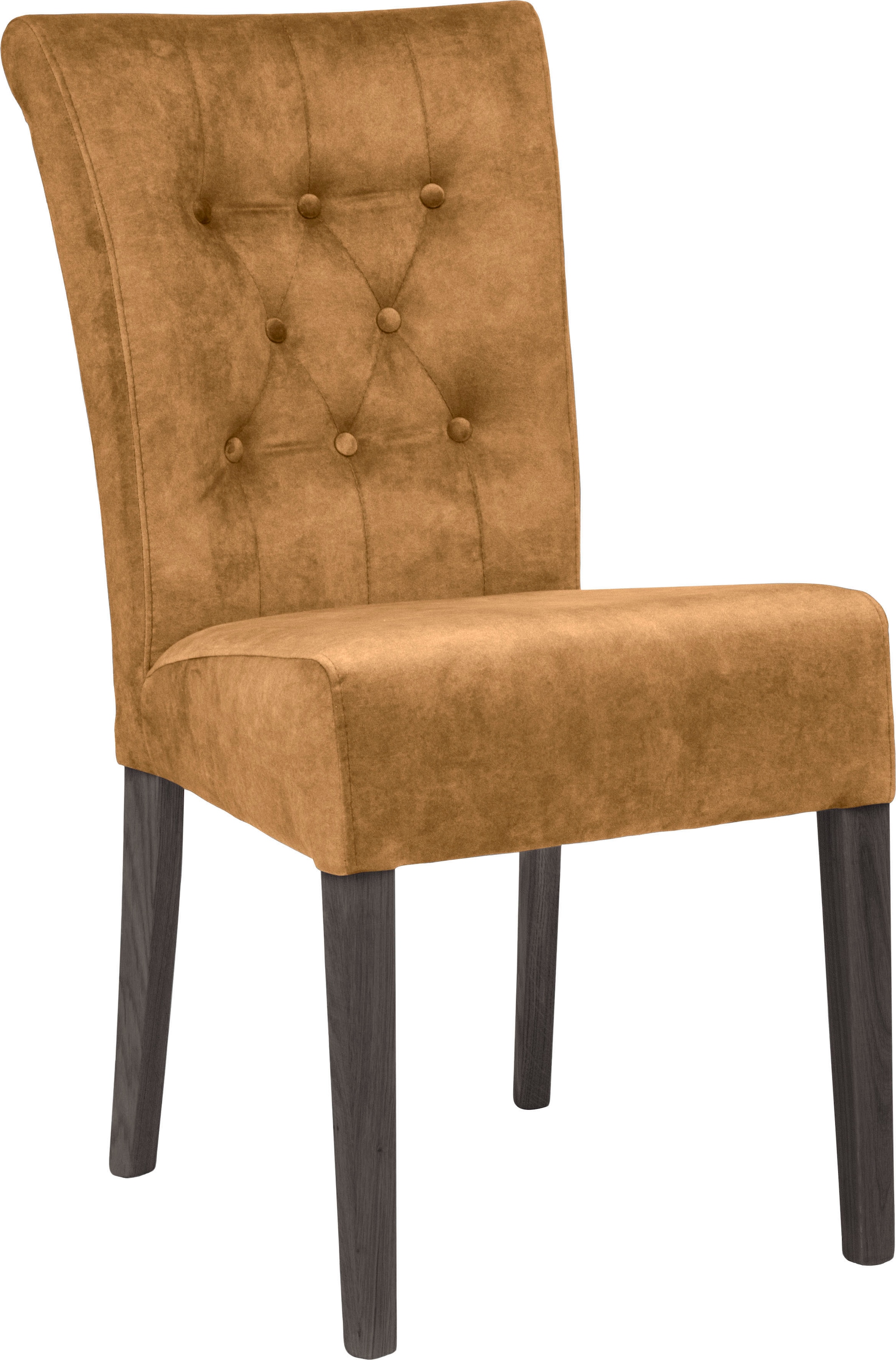 Home affaire Esszimmerstuhl »Queen BESTSELLER«, (Set), 2 St., Samtvelours, Polsterstuhl mit Knopfheftung, 2er, 4er oder 6er Set