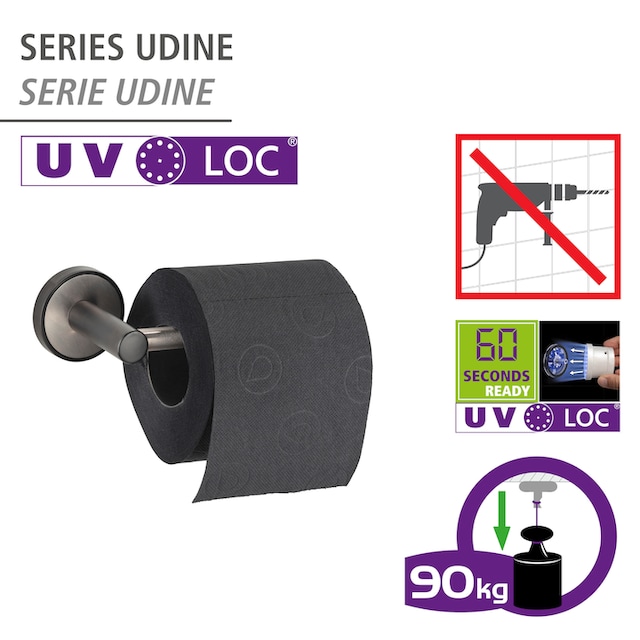WENKO Toilettenpapierhalter »UV-Loc® Udine«, Befestigen ohne Bohren online  kaufen | mit 3 Jahren XXL Garantie