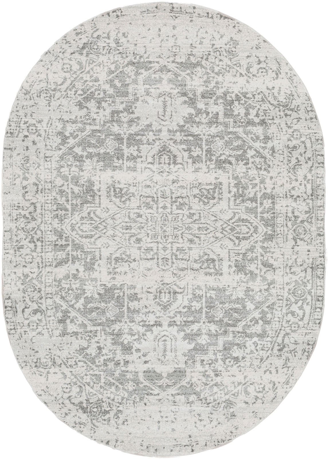 Livabliss Teppich »SYRACUSA, 275x200 cm«, oval, 12 mm Höhe, Vintage Orientteppich, Traditional Kurzflor Boho Wohnzimmerteppich