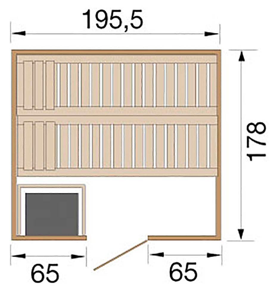weka Sauna »Bergen« Set,  7,5 kW-Ofen mit digitaler Steuerung