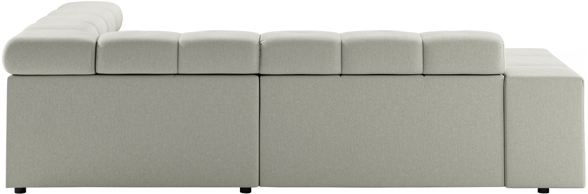 INOSIGN Ecksofa »Ancona, incl. Kopfteilverstellung + 3 Zierkissen, L-Form, Breite 249cm«, wahlweise motorische Sitztiefenverstellung, B/T(H: 249/215/70 cm