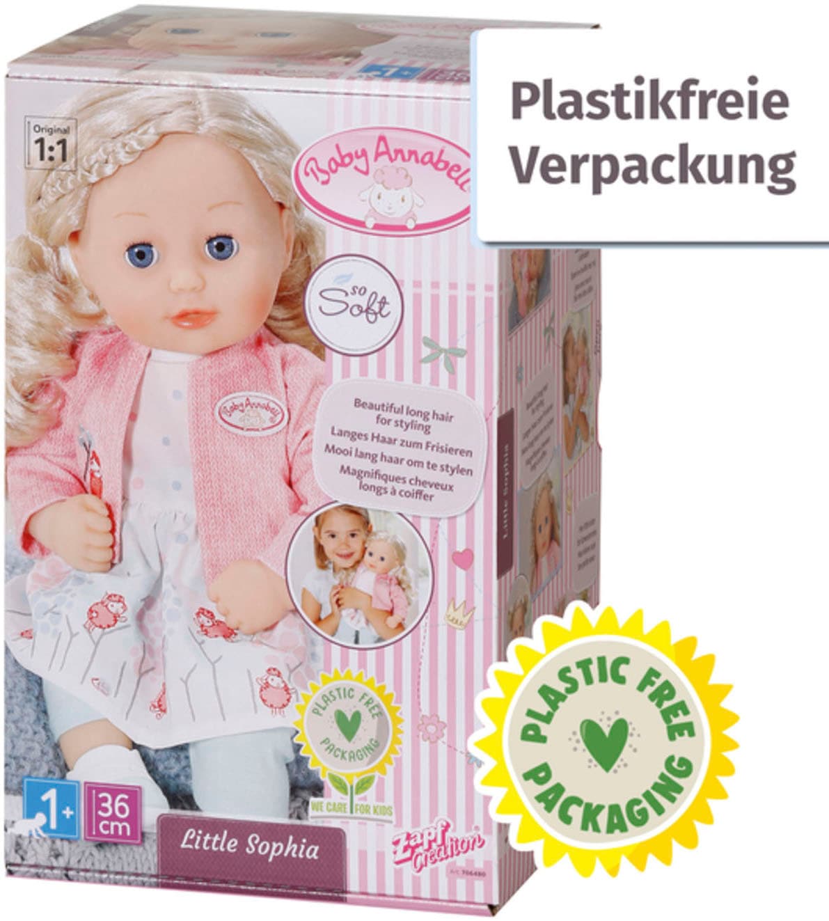 Baby Annabell Stehpuppe »Little Sophia, 36 cm«, mit Schlafaugen