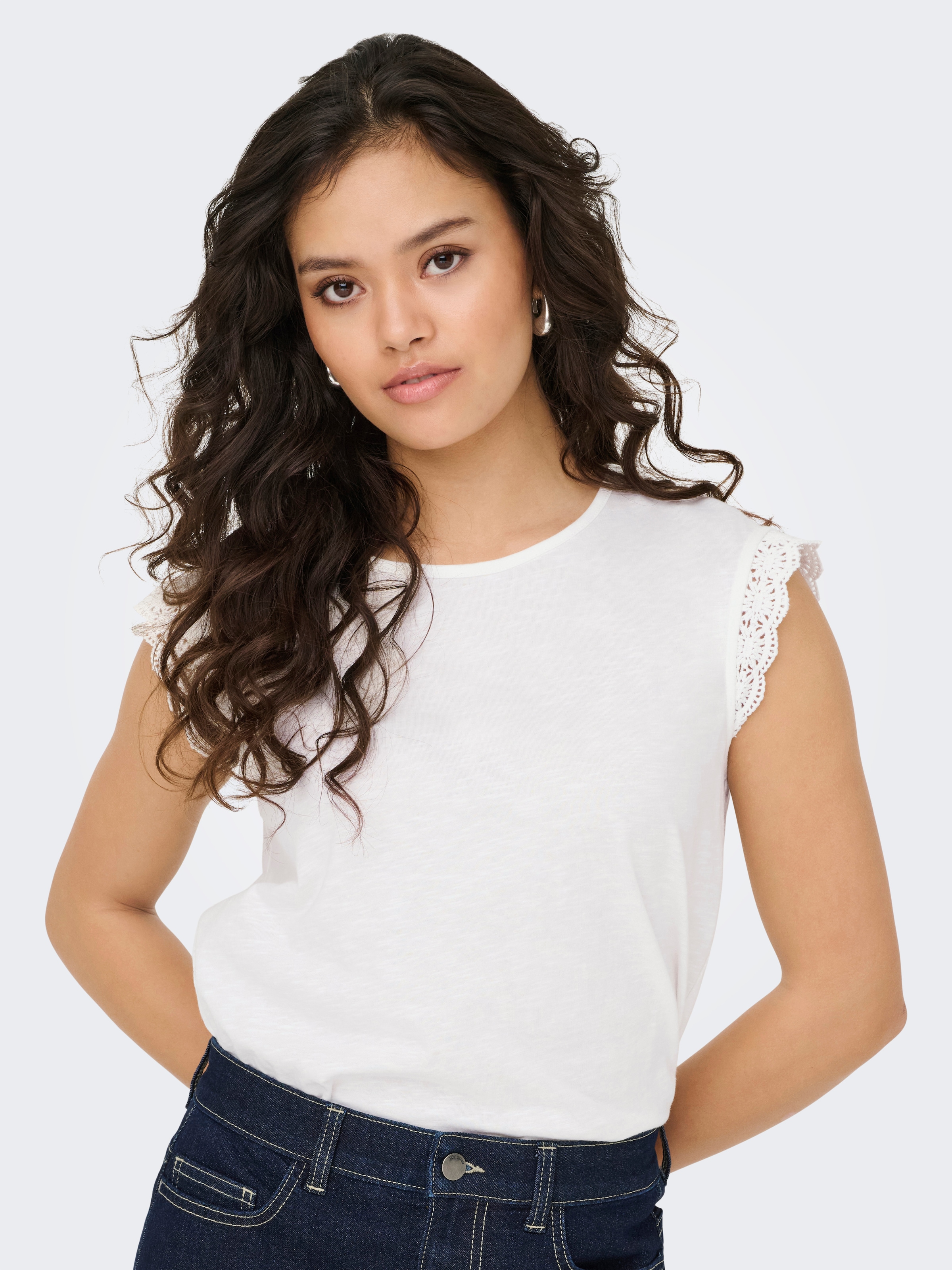 JDY Shirttop »JDYSALVA LIFE S/L CROCHET TOP JRS«