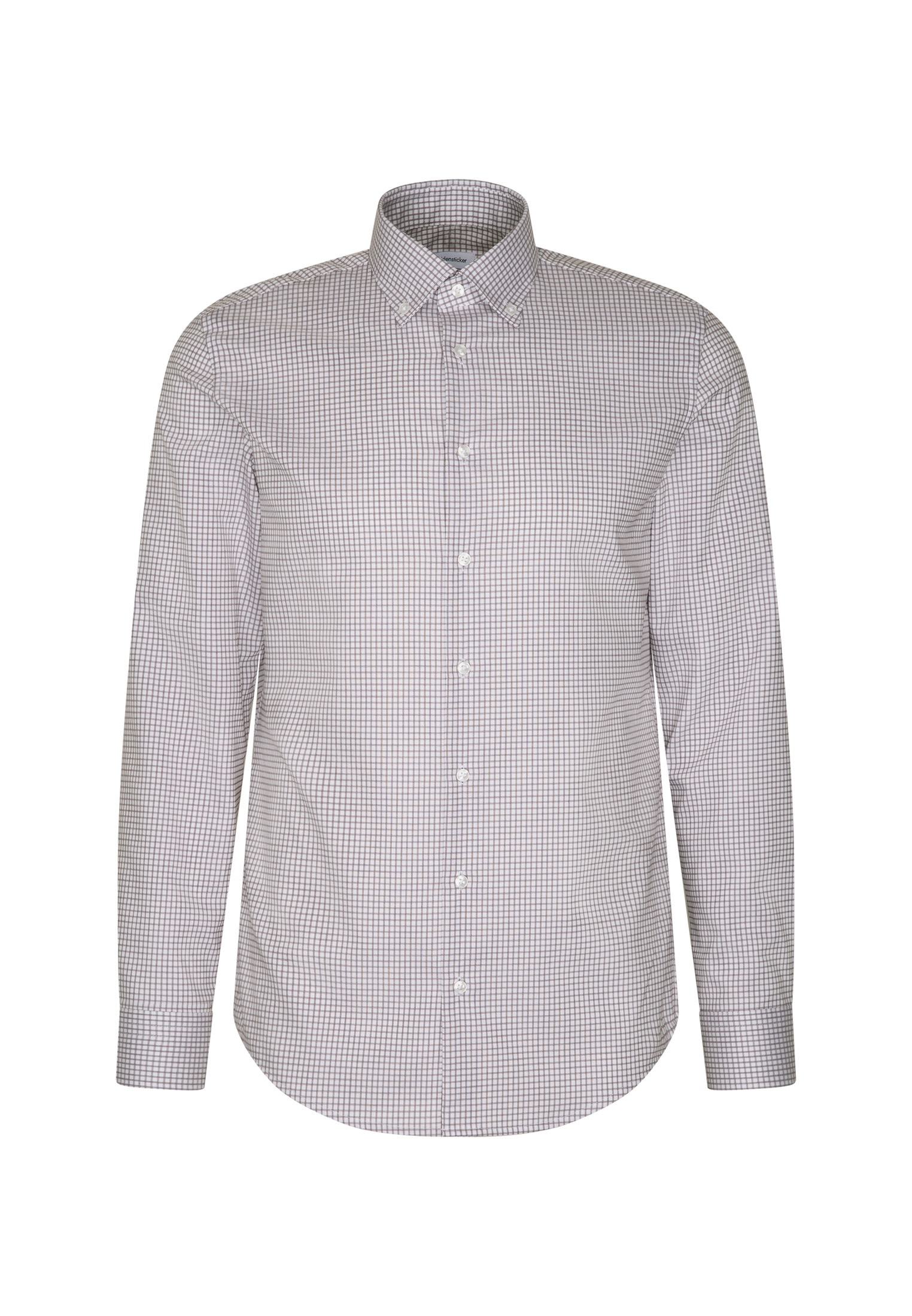 seidensticker Businesshemd »Schwarze Rose« Slim 1/1 Button-Down-Kragen Karo
