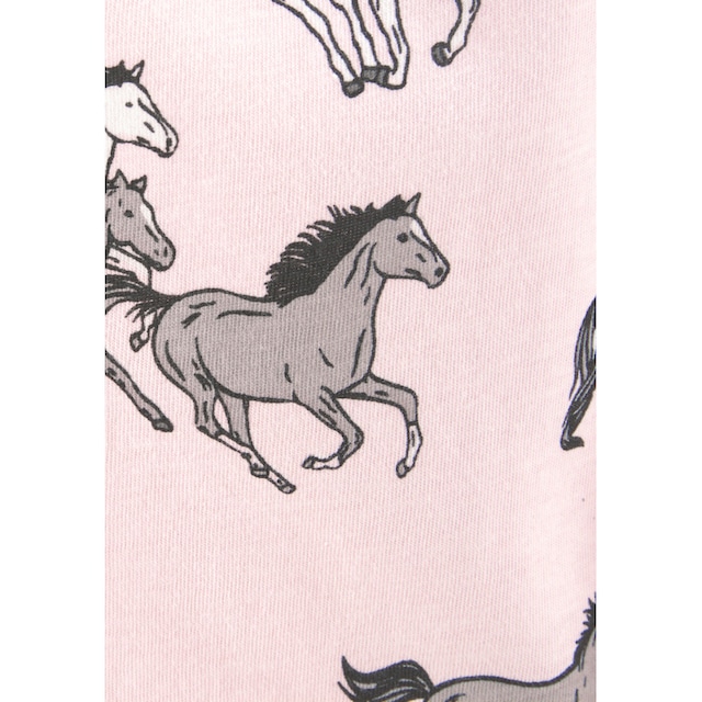 petite fleur Pyjama, (2 tlg., 1 Stück), in langer Form mit Pferde Print bei  ♕