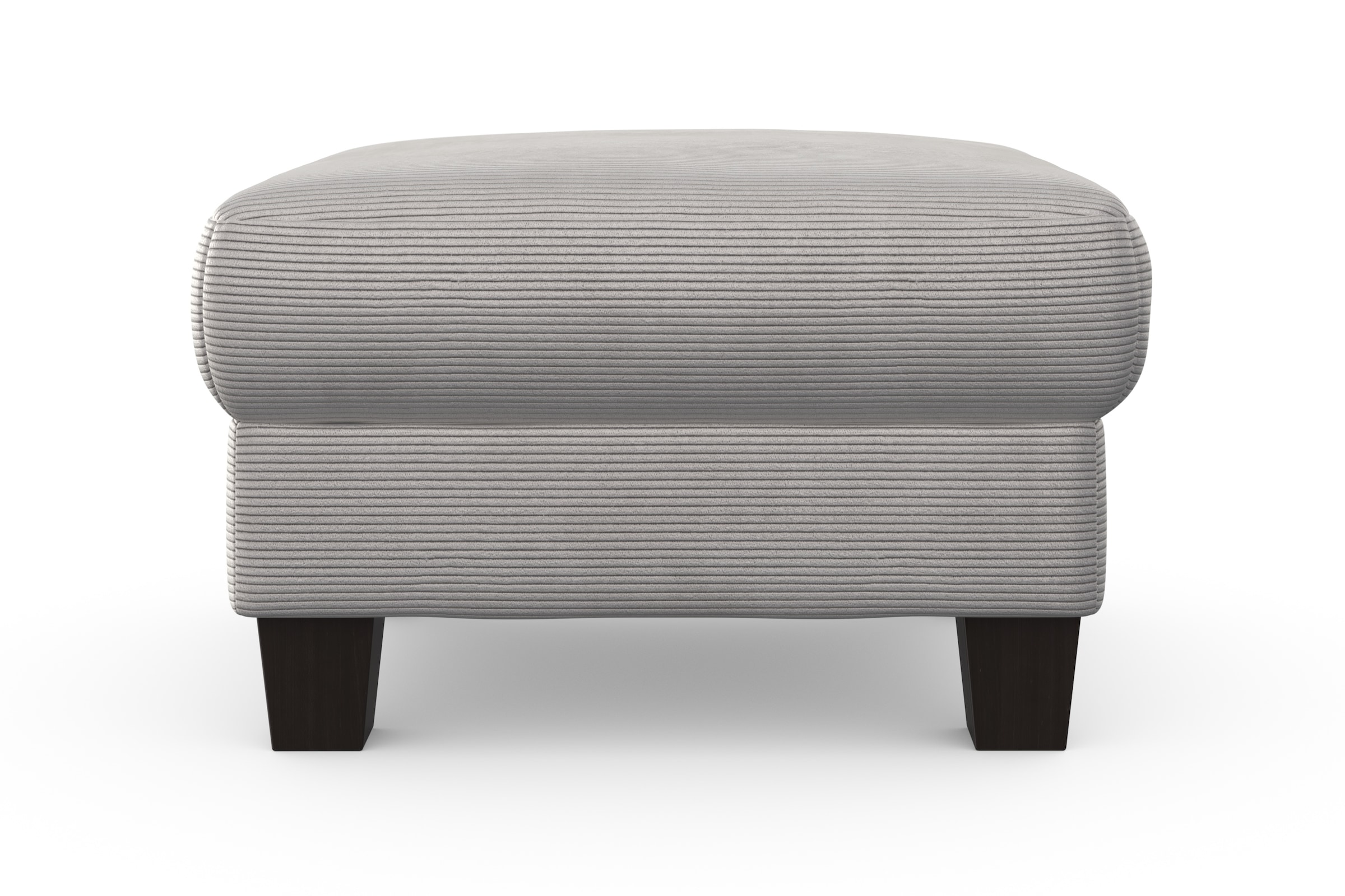 Home affaire Polsterhocker »Summer« inkl. Stauraum, Cord-Bezug, wengefarbene Holzfüße