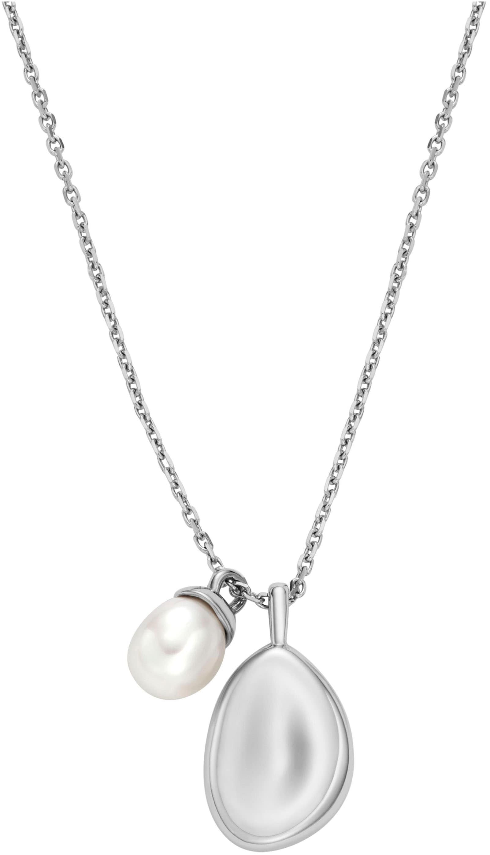 Kette mit Anhänger »Schmuck Geschenk Edelstahl Kette AGNETHE PEARL PEBBLE,...