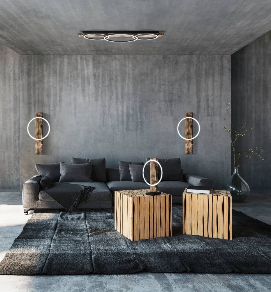EGLO Wandleuchte »BOYAL«, 1 flammig, Leuchtmittel LED-Modul | LED fest integriert, Wandleuchte, Wohnzimmerlampe, Lampe, Flurlampe in Schwarz, Braun, Weiß