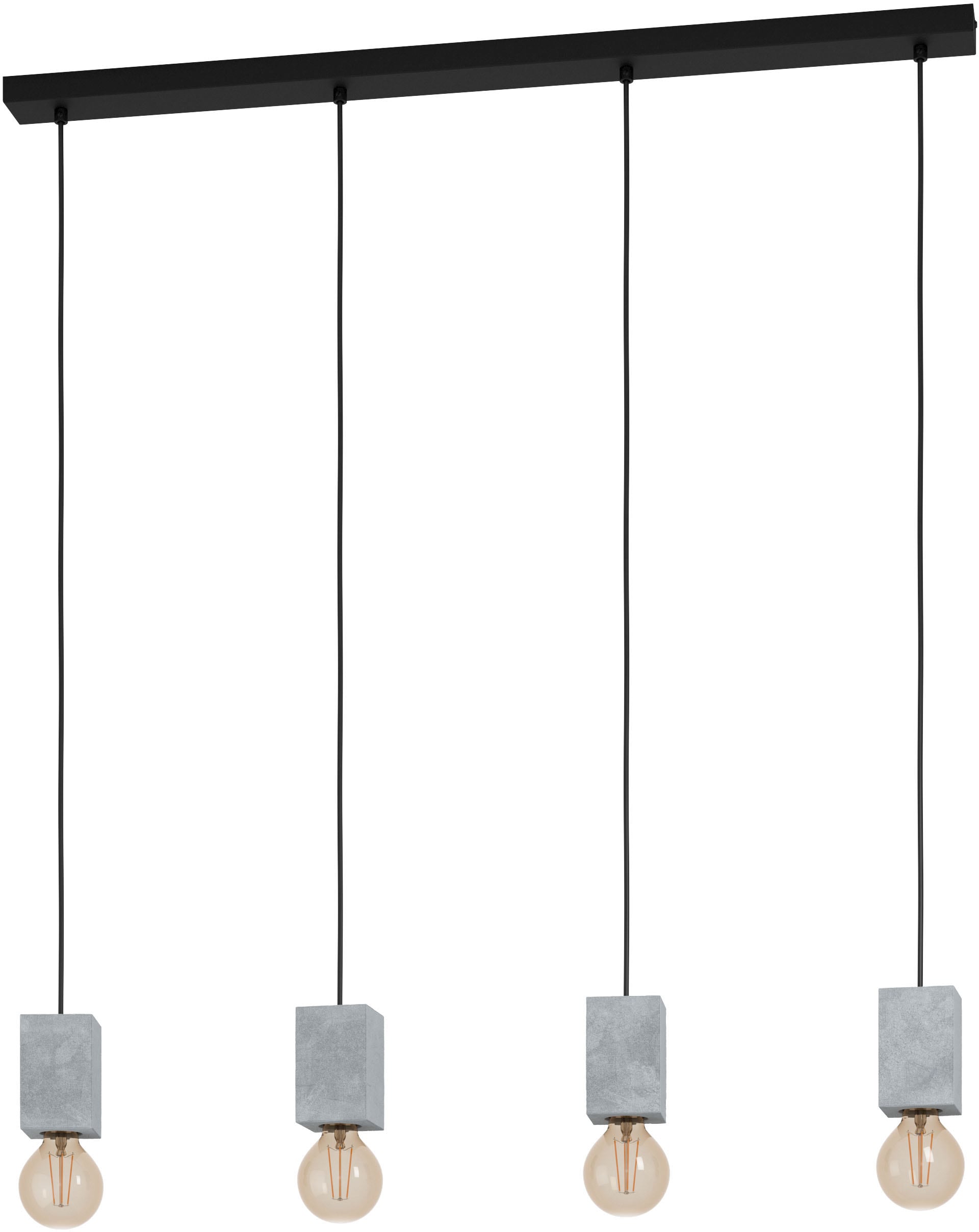 EGLO Hängeleuchte »PRESTWICK 3«, Hängeleuchte - Stahl - mit Jahren exkl. E27 schwarz 3 40W kaufen Garantie online | XXL aus in