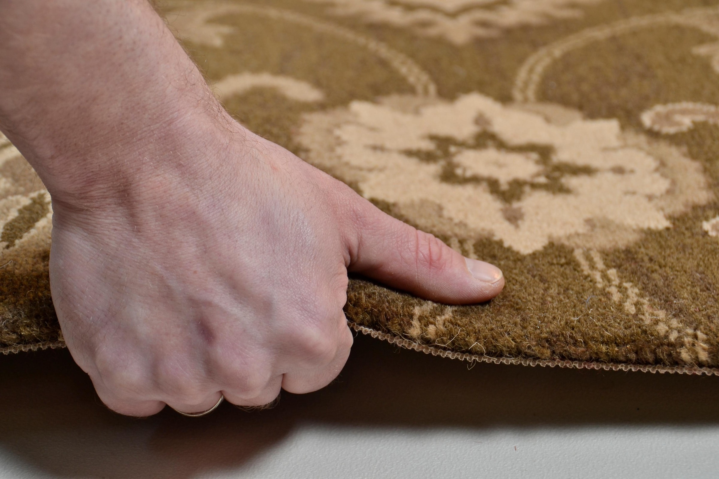 THEKO Teppich »Timeless 1«, rechteckig, 12 mm Höhe, Kurzflor, florales Design, 80% Schurwolle, Wohnzimmer