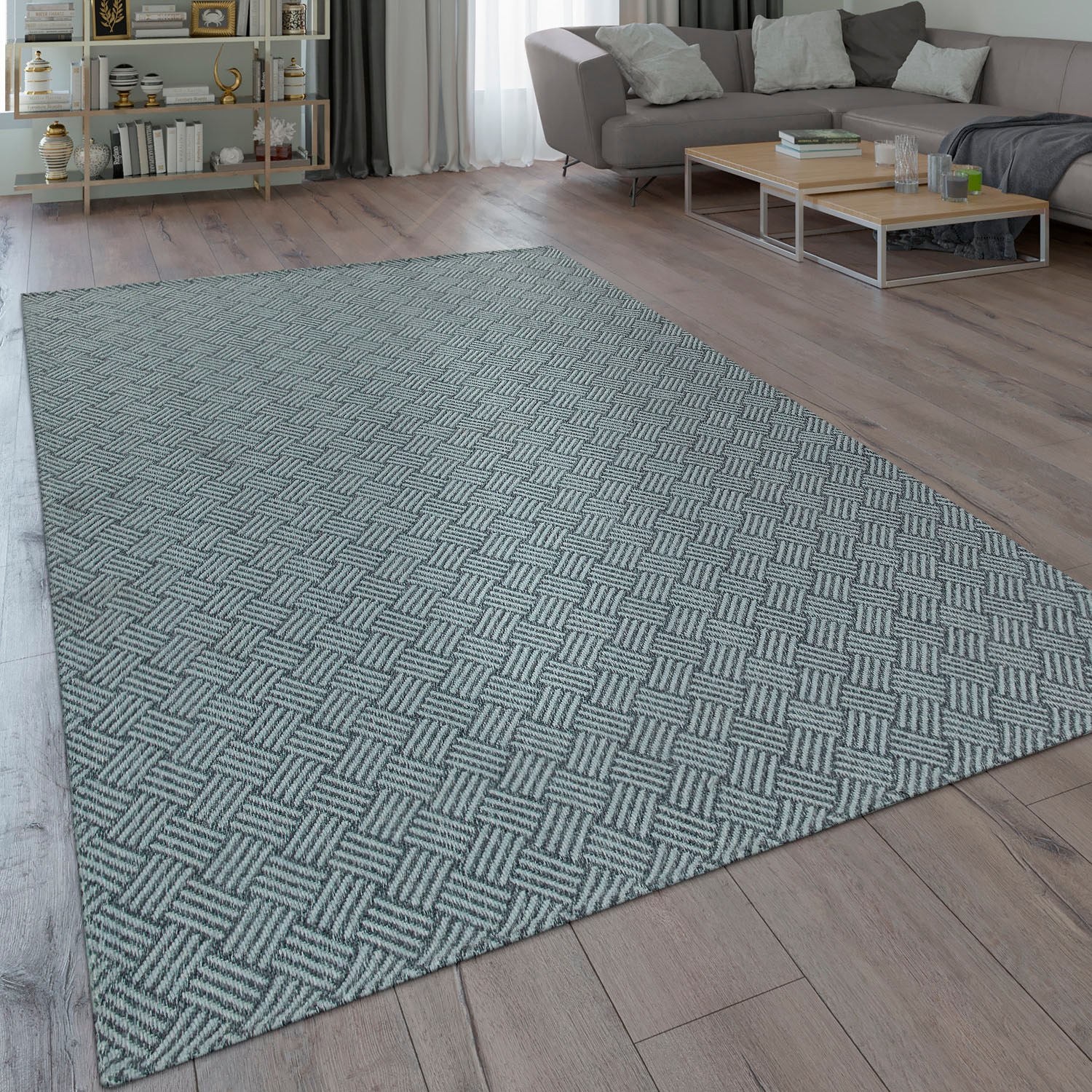 Paco Home Teppich »Varadero 461« rechteckig 4 mm Höhe 3D-Design, Kurzflor, Wohnzimmer