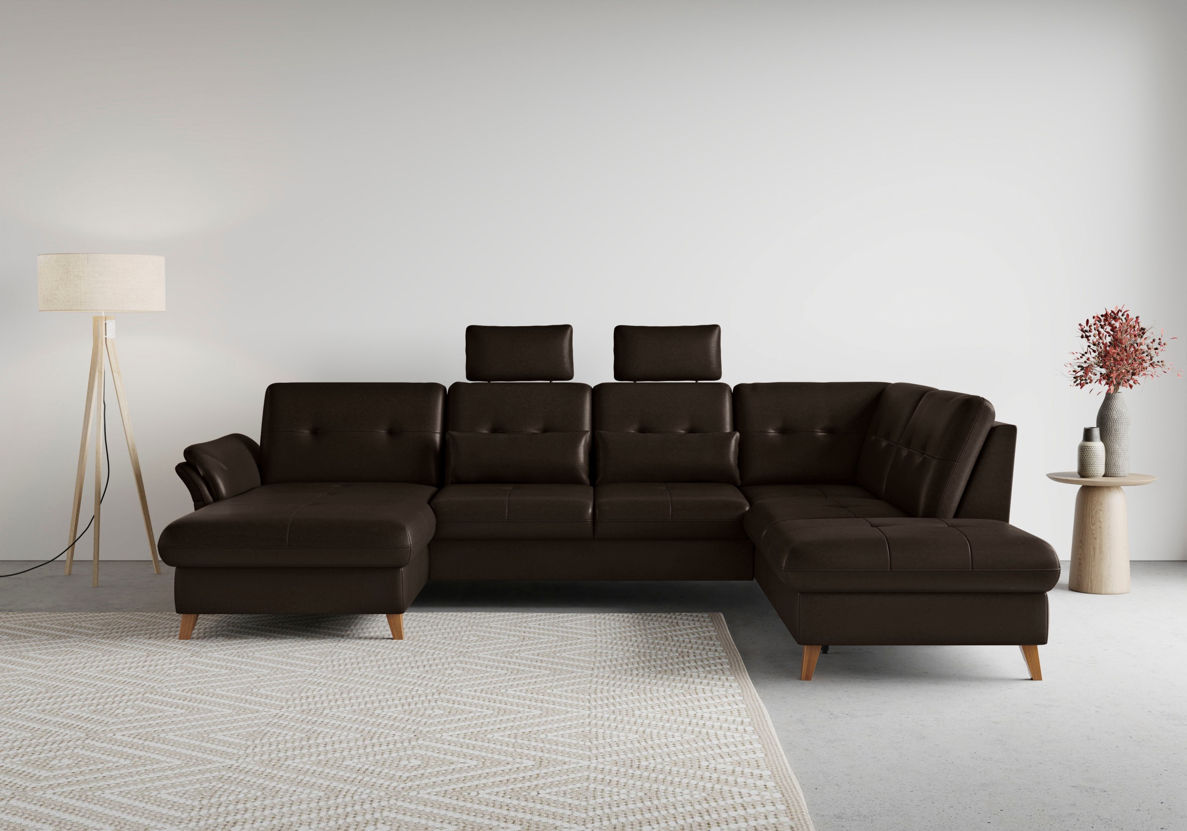 sit&more Wohnlandschaft »Göteborg«, inkl. Sitztiefenverstellung, wahlweise mit Bettfunktion & Bettkasten
