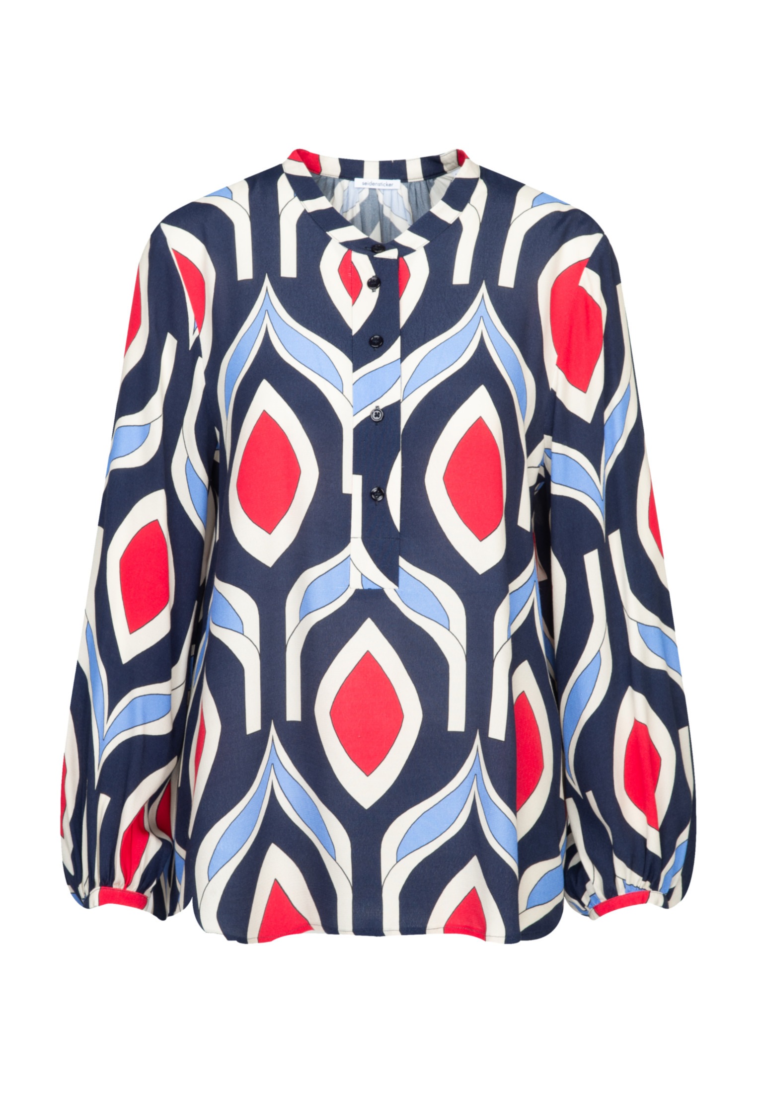 seidensticker Klassische Bluse »Schwarze Rose«, Tunika Geometrische Muster