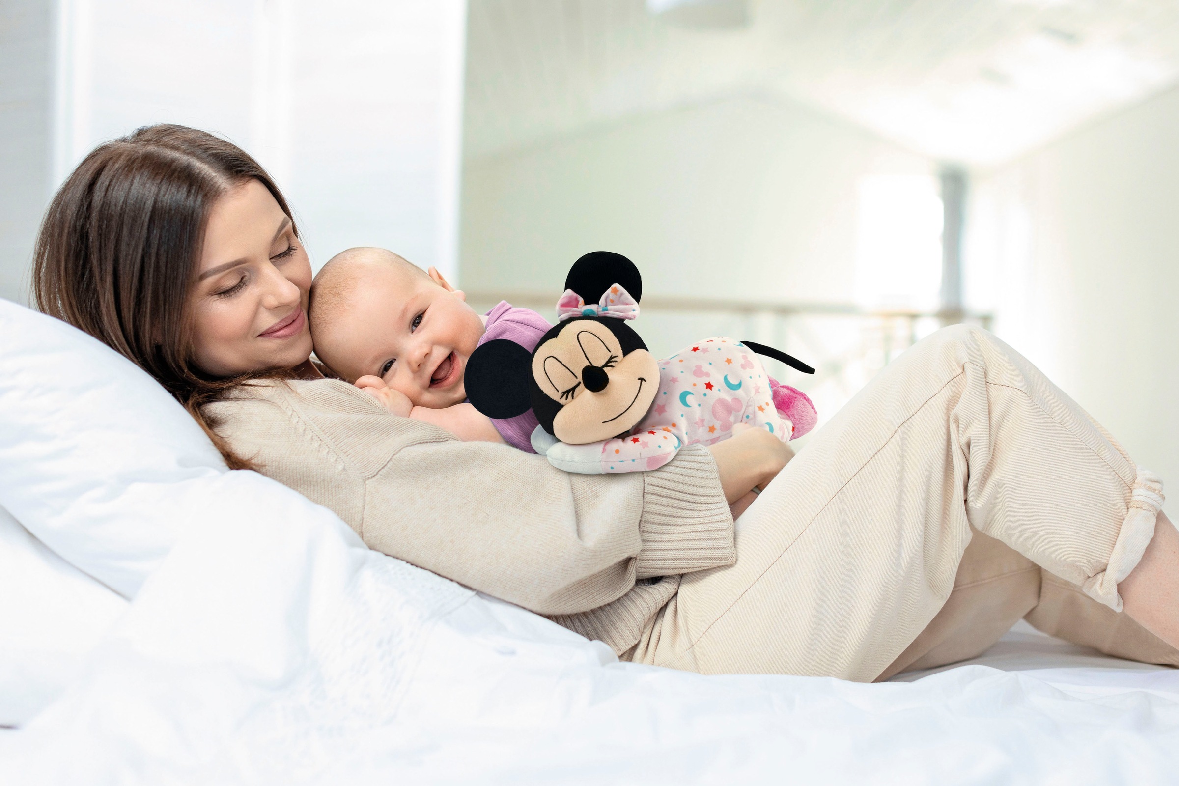 Clementoni® Plüschfigur »Disney Baby, Schlafende Baby Minnie«, mit Licht und Sound; Made in Europe