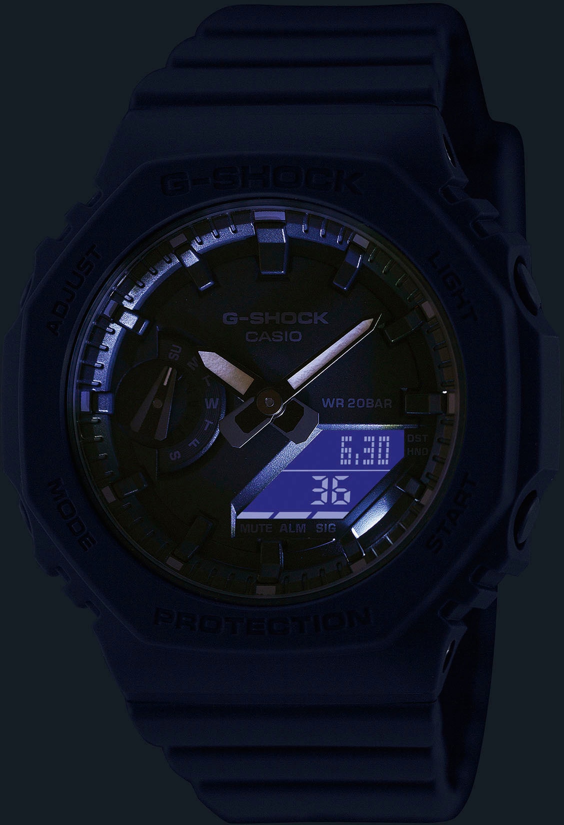 CASIO G-SHOCK Chronograph »GMA-S2100BA-2A1ER«, Quarzuhr, Armbanduhr, Damen, Herren, digital, bis 20 bar wasserdicht