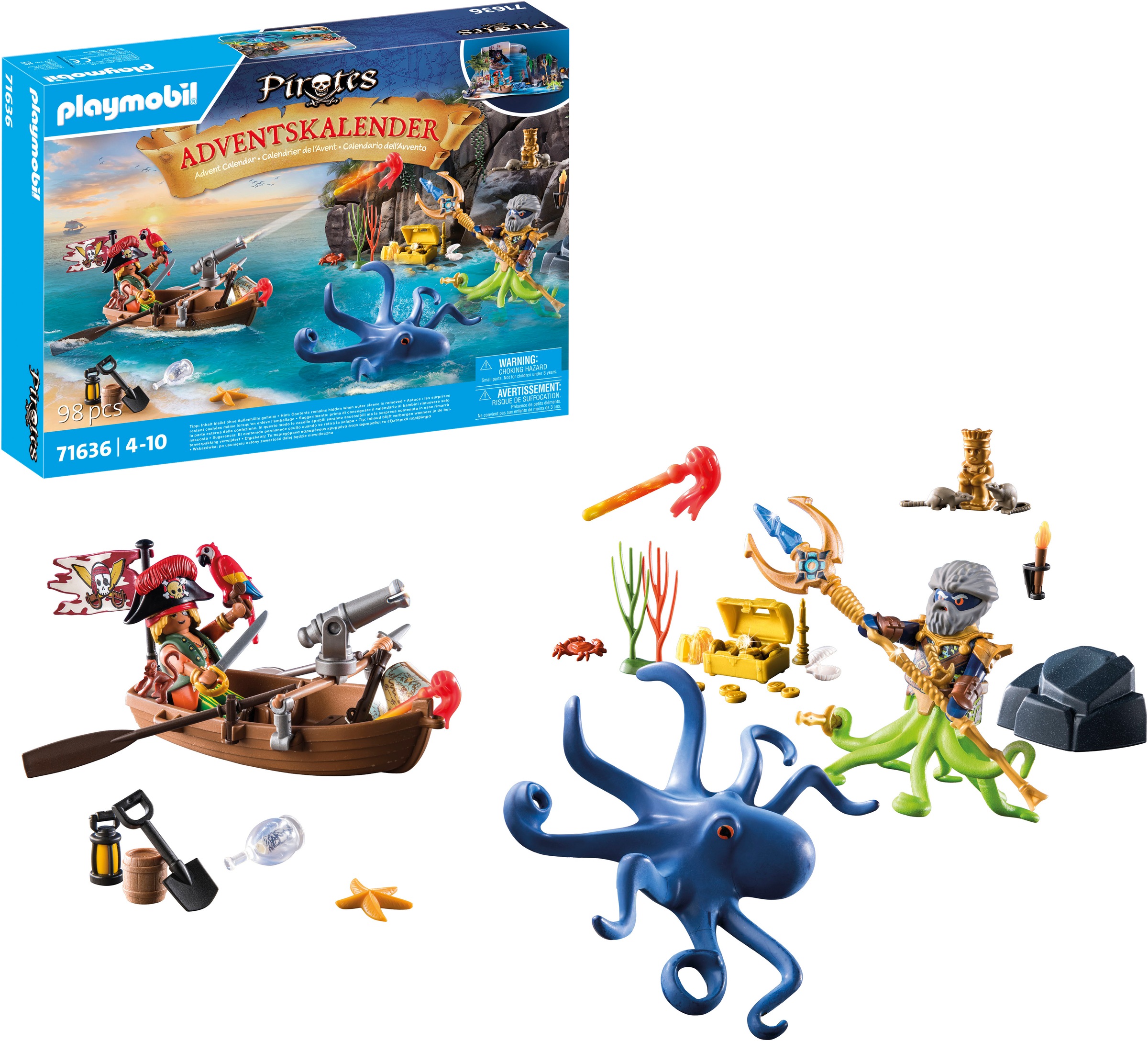 Playmobil® Spielzeug-Adventskalender »Spielbausteine, Piraten (71636), Pirates«, ab 4 Jahren, Made in Europe