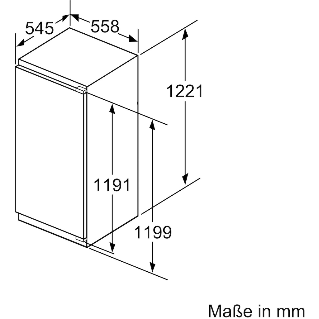 SIEMENS Einbaukühlschrank »KI41RADD0«, KI41RADD0, 122,1 cm hoch, 55,8 cm breit