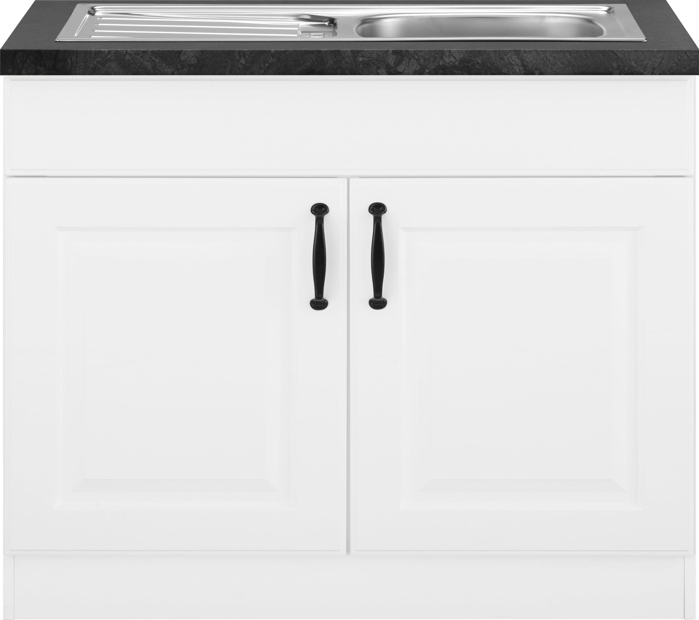 wiho Küchen Spülenschrank »Erla« 100 cm breit mit Kassettenfront