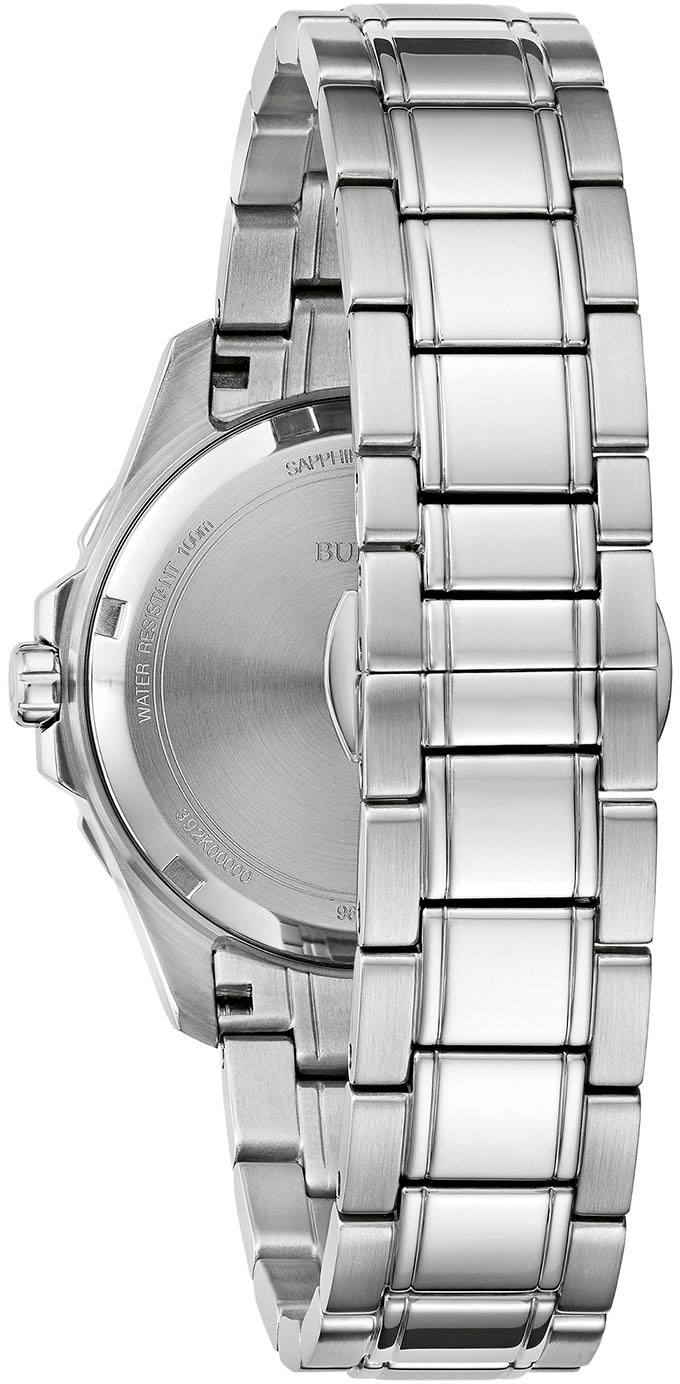 Bulova Quarzuhr »Marine Star«, Armbanduhr, Damenuhr, Perlmuttzifferblatt, mit Diamanten, Saphirglas