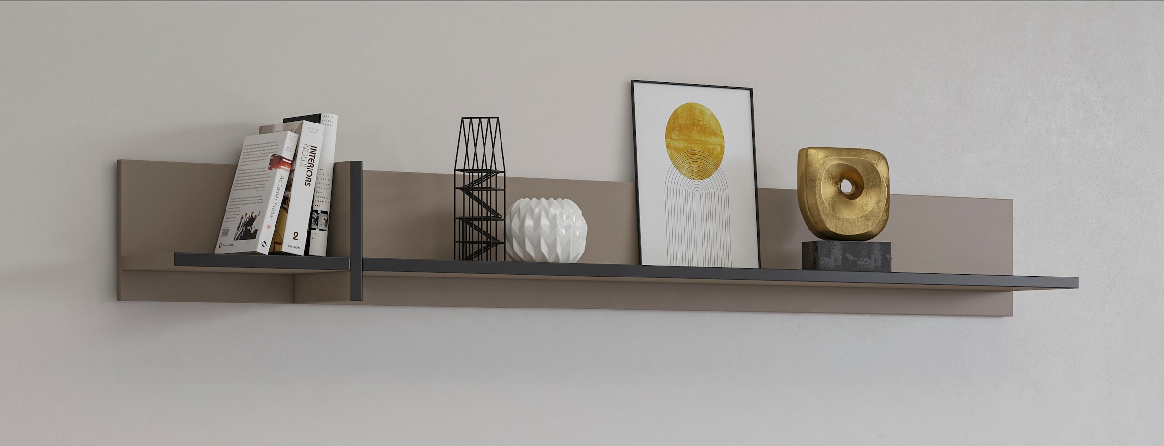 OTTO home, Wandboard »Cross,Breite 180 cm, moderne Wandregal« Hängeregal mit viel Stauraum, congo,