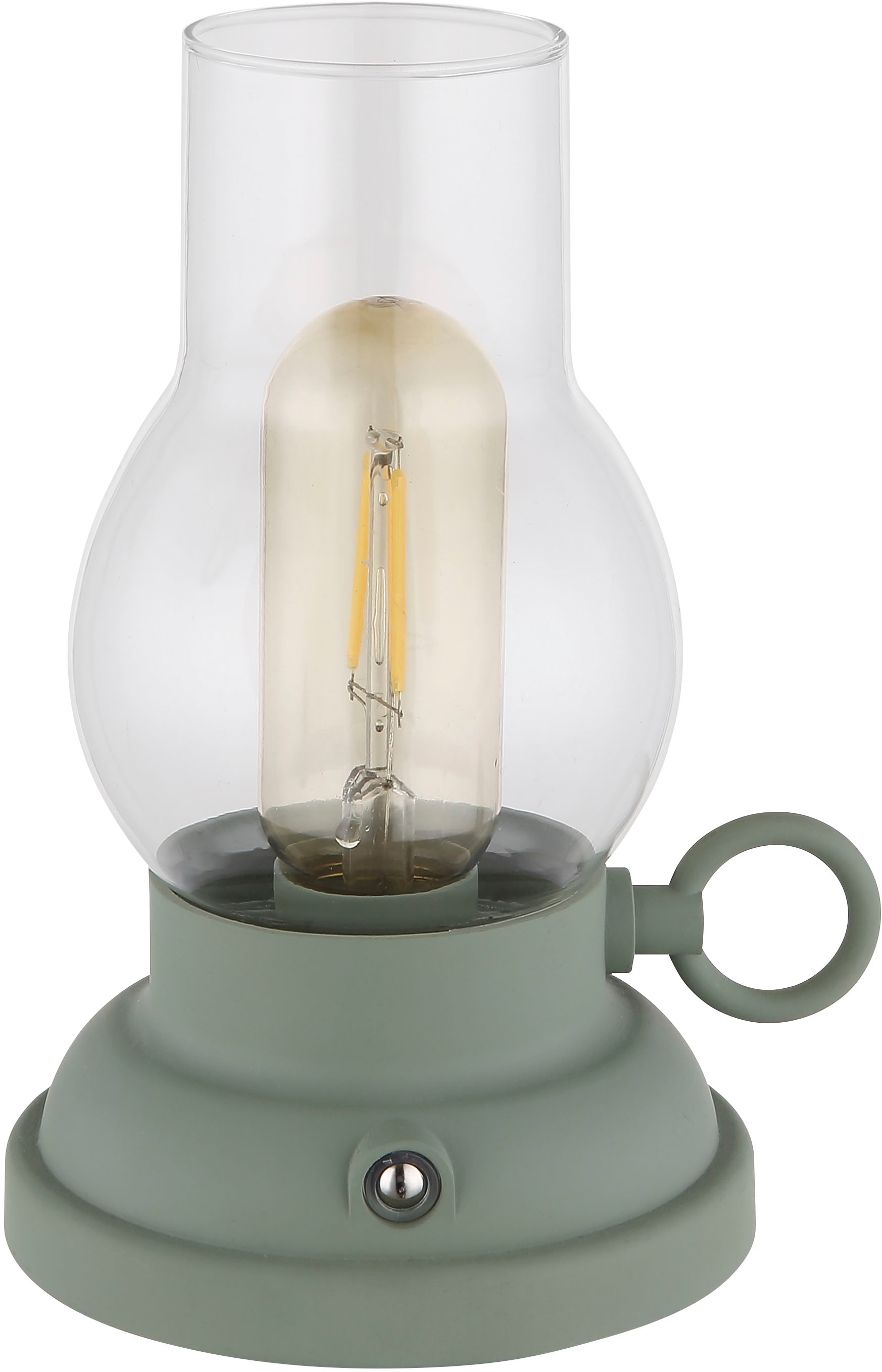 GLOBO LIGHTING LED Tischleuchte »PETRO« LED-Modul 1 Stk. Warmweiß Akkutischleuchte, mobile Leuchte, Petroleumlampen-Design