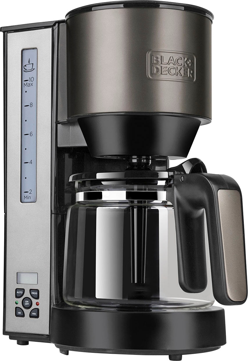 Black + Permanentfilter 3 Decker XXL l Kaffeekanne, Garantie Filterkaffeemaschine mit 1,25 Jahren »BXCO1000E«