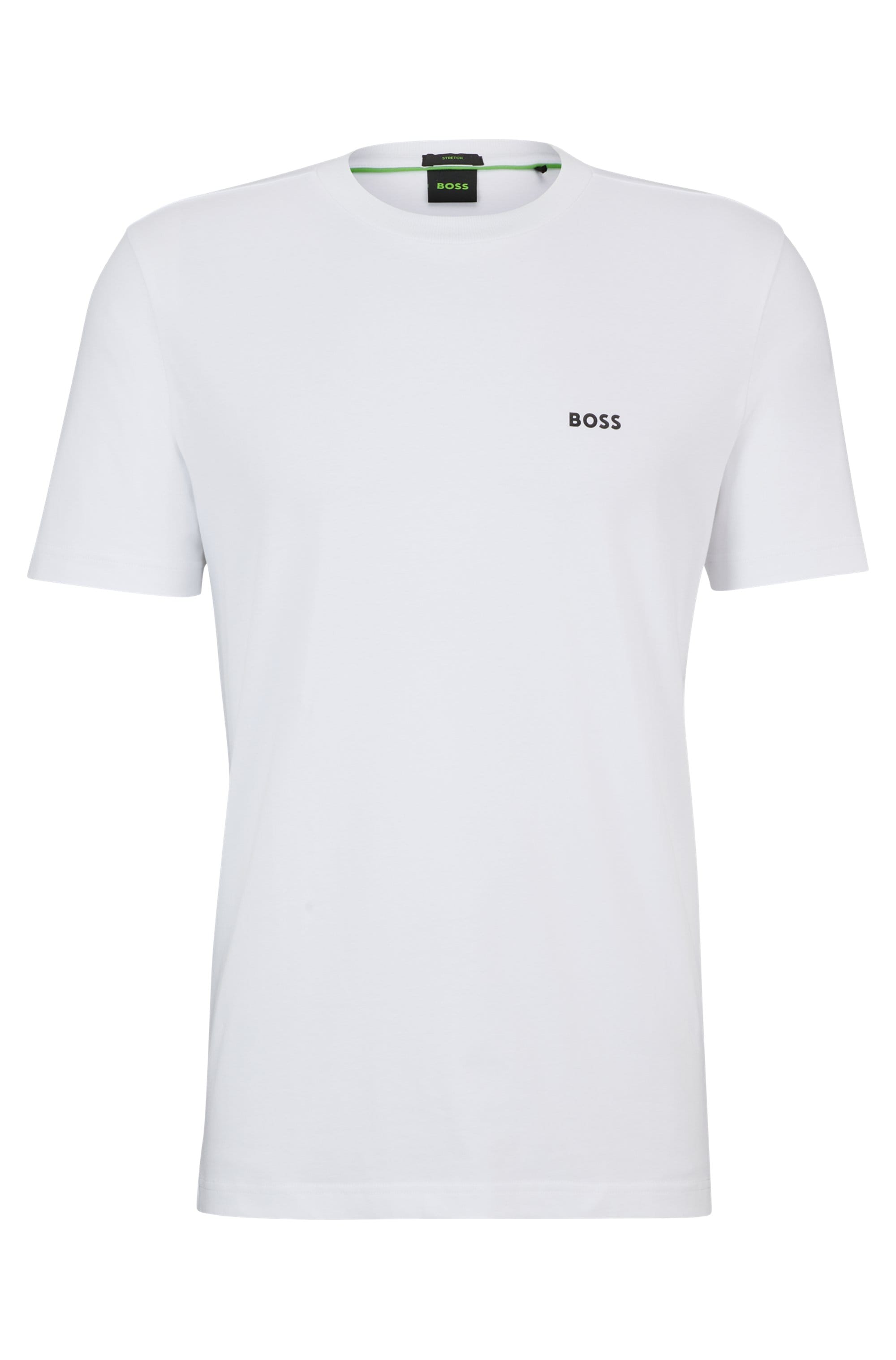 BOSS GREEN Rundhalsshirt »Tee«, mit gummiertem Kontrast-Logo