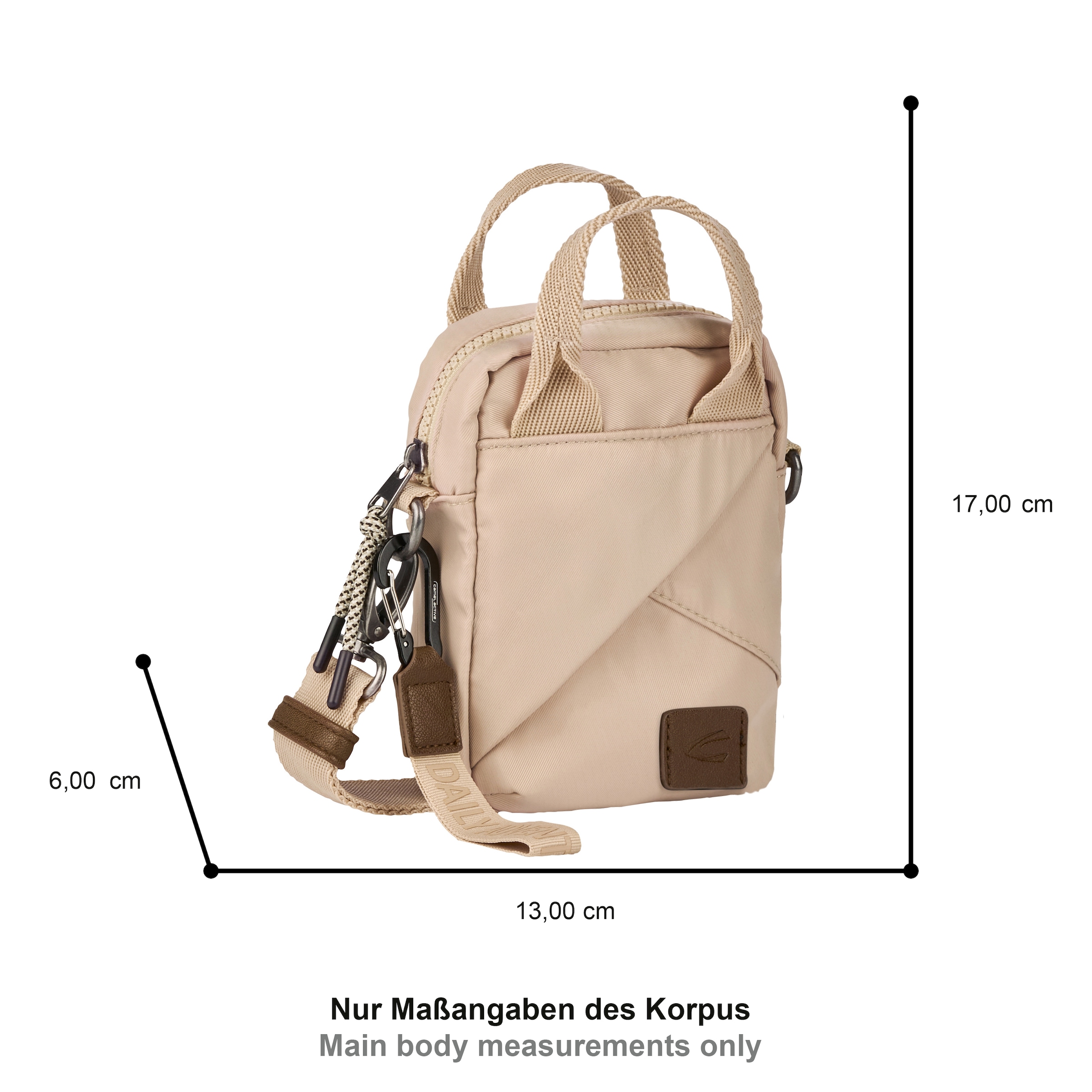 camel active Handytasche »Aurum« aus recyceltem Polyester in Nylonstruktur, leicht & mit feinen Details