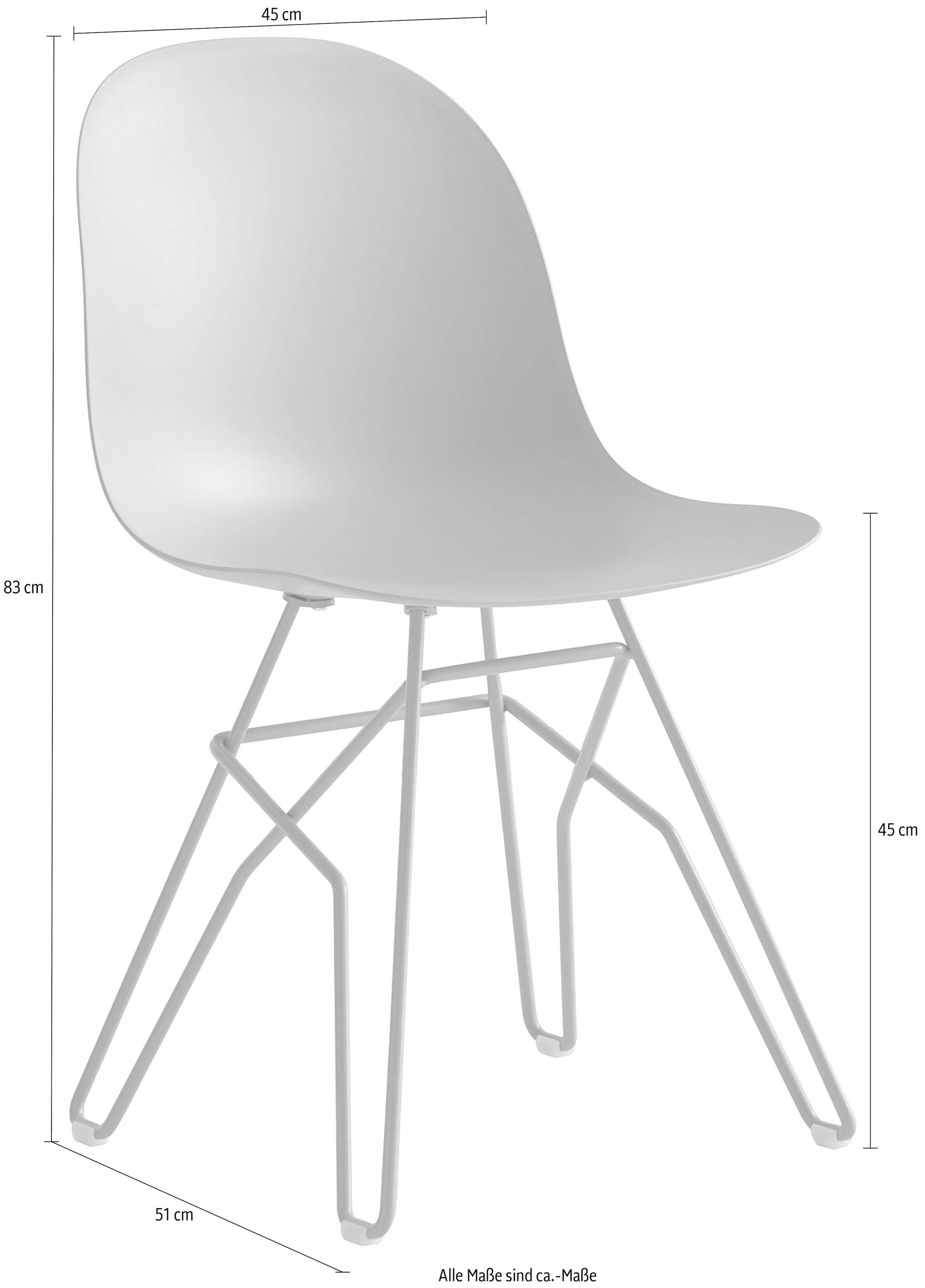 connubia 4-Fußstuhl »Academy CB/1664«, (Set), 2 St., mit außergewöhnlichem Designgestell