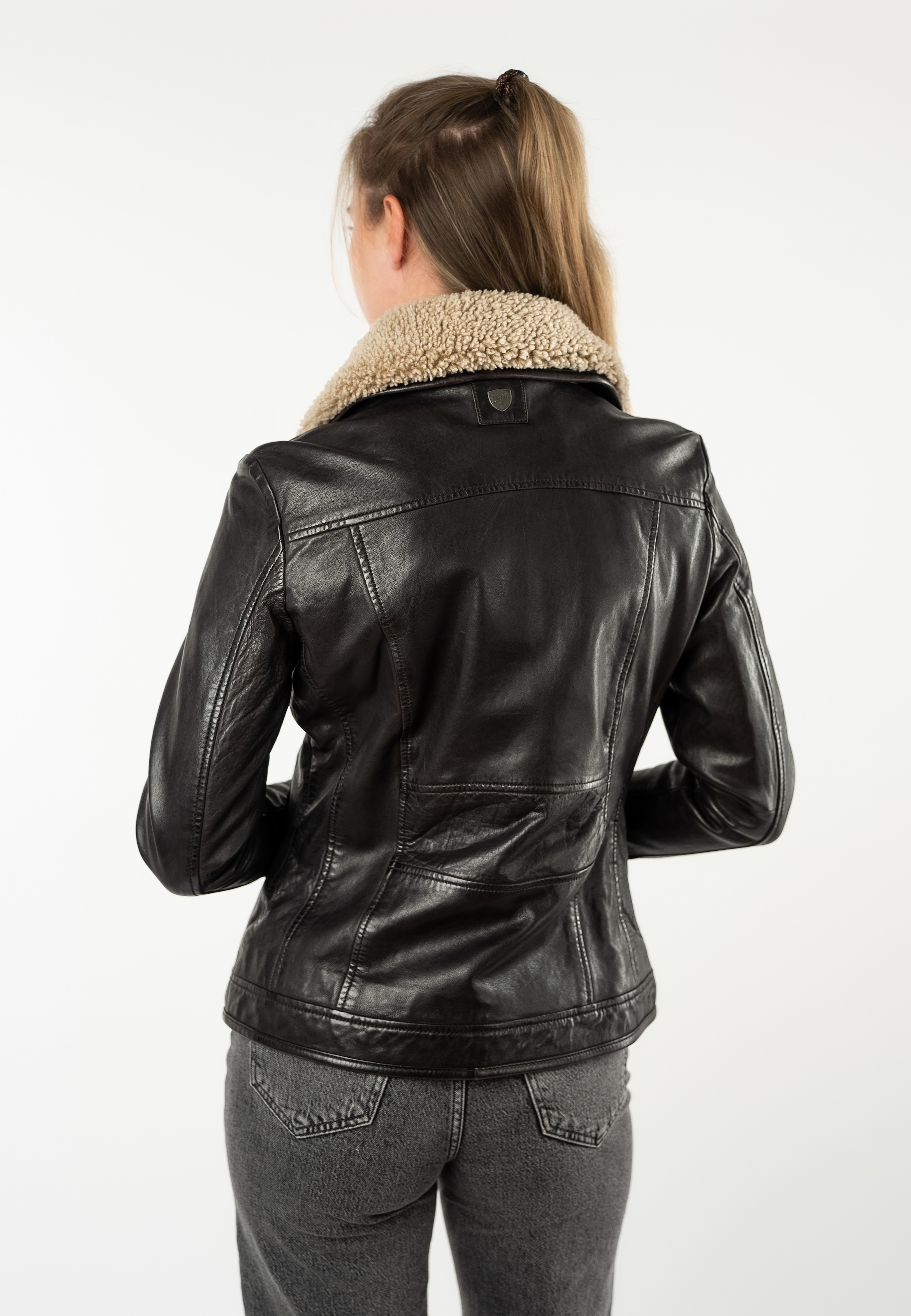 Mauritius Lederjacke »MWBriselle« mit Teddyfell-Kragen