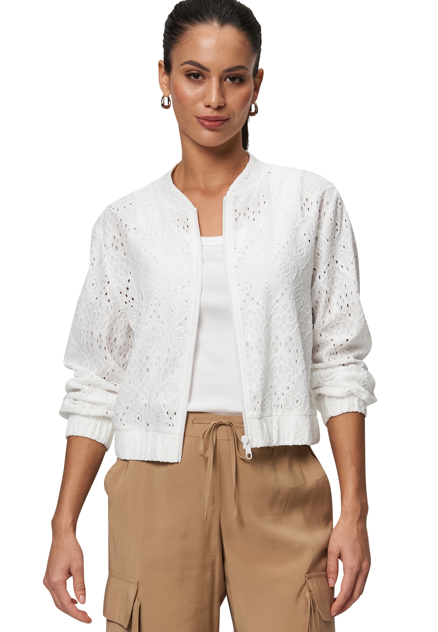 Zero Jackenblazer »Jacke mit Lochstickerei«