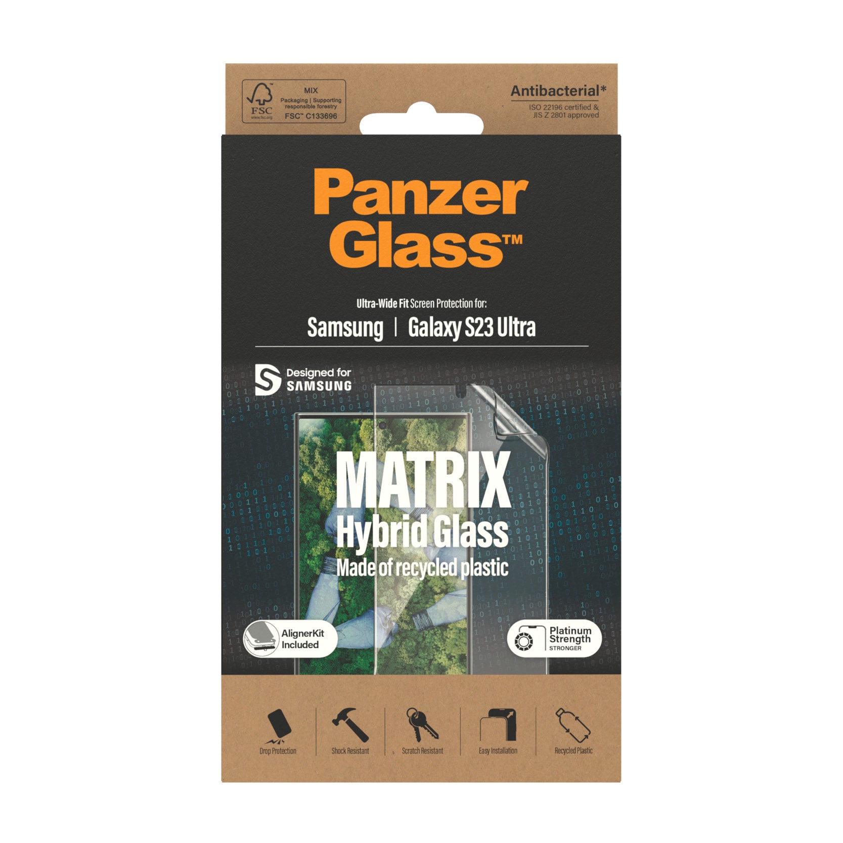 PanzerGlass Displayschutzfolie »Displayschutz - Samsung Galaxy S23 Ultra UWF PET-Flaschen AB wA«
