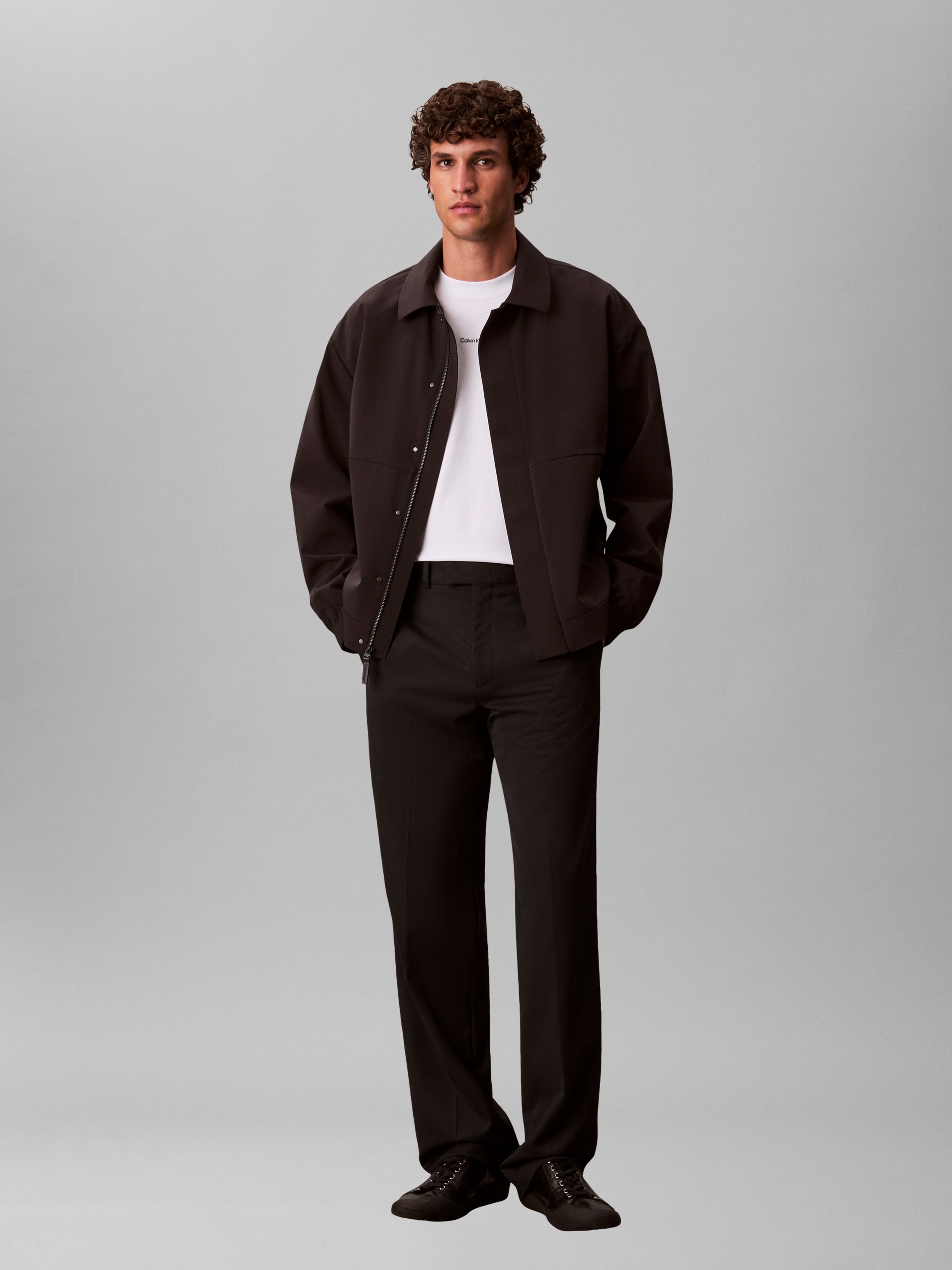 Calvin Klein T-Shirt »SS STRETCH PIQUE NANO EASY TEE« Mit Rundhalsausschnitt