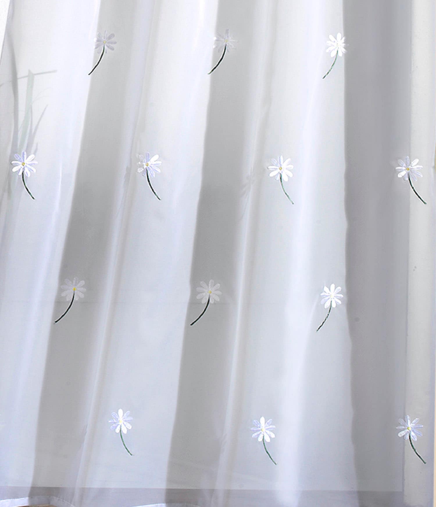 (1 Ösenschal, online bestickt, Voile, St.), Weckbrodt Vorhang halbtransparent, »Daisy«, Floral, kaufen geblümt Ösen,