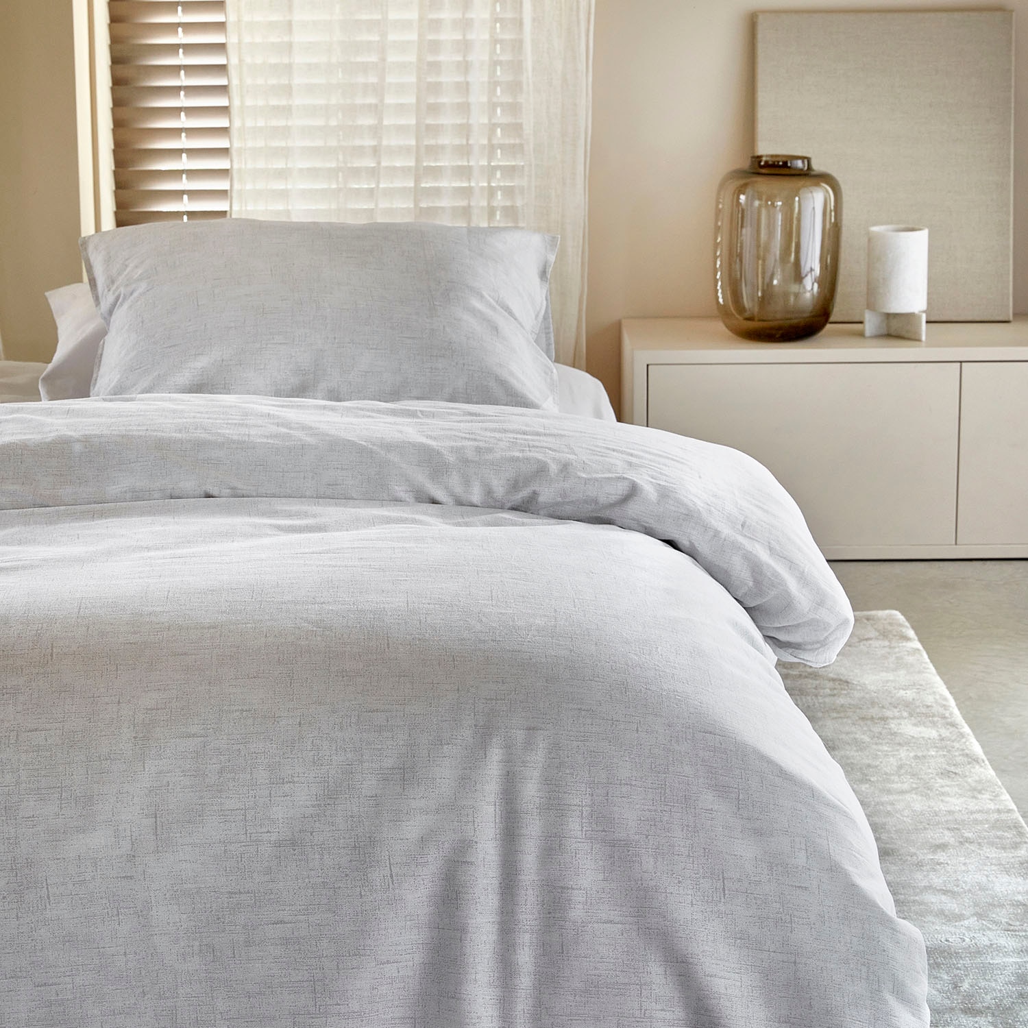 damai Bettwäsche »Ebba mit Struktur-Effekt« in eleganten Farben, 100% Baumwolle, mit Reißverschluss