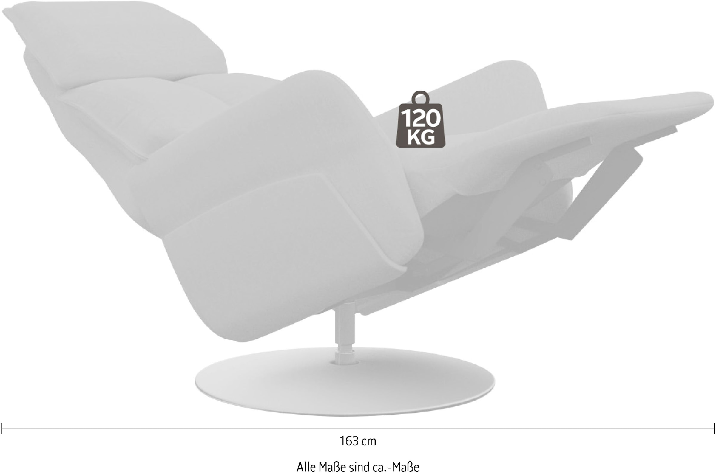 alina Relaxsessel »Thimo« in Größe S, Liegefläche 178 cm, verstellbar, optional mit Aufstehhilfe