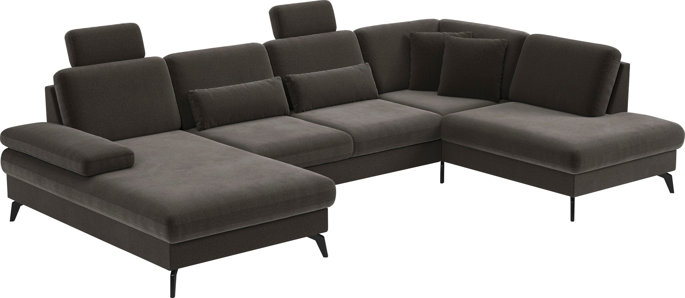 sit&more Wohnlandschaft »Morris U-Form, inkl. Sitztiefenverstellung«, wahlweise mit Armteilverstellung, Bettfunktion & Bettkasten