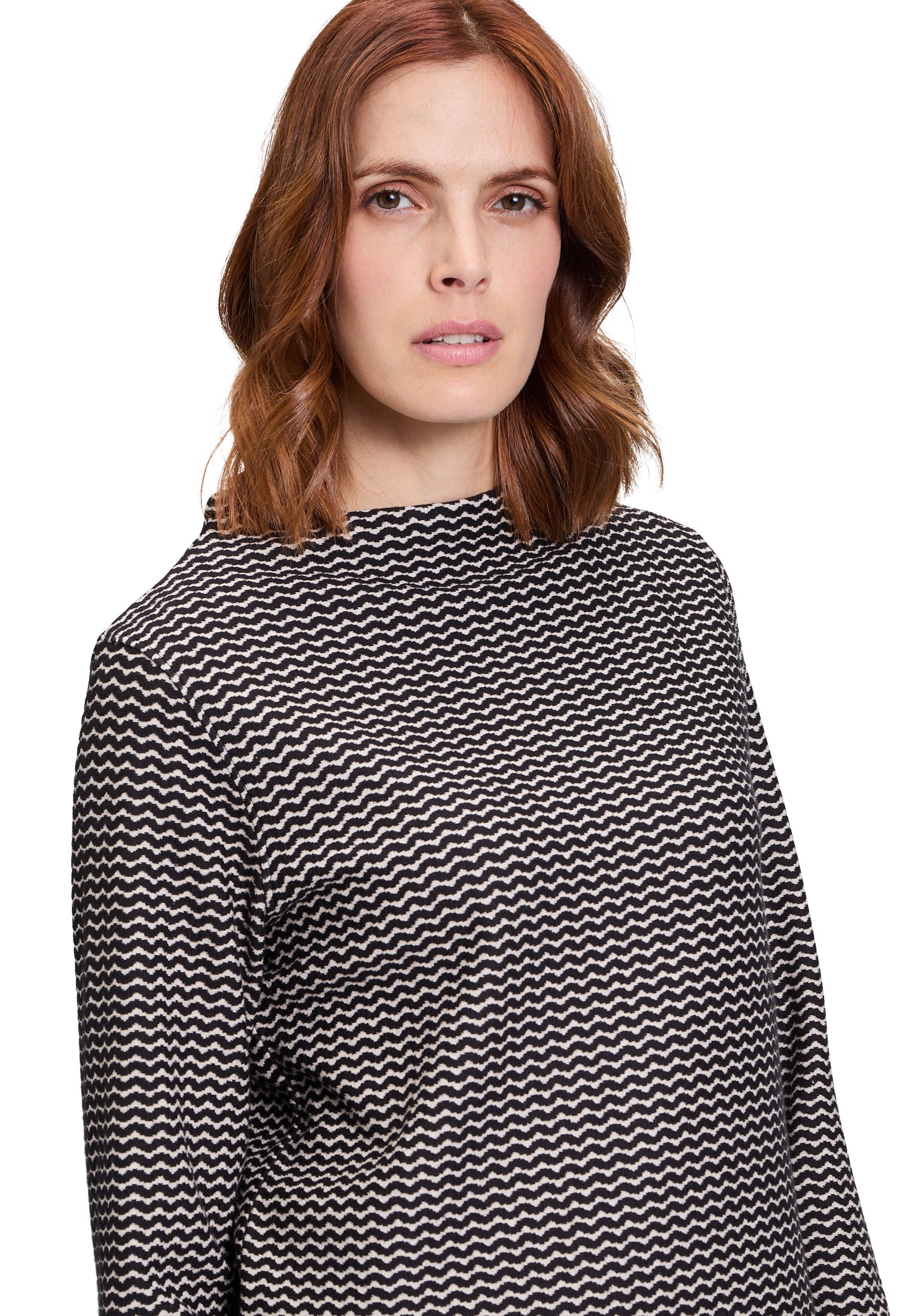 Betty&Co Langarmshirt »Casual-Shirt mit Wellenstruktur«