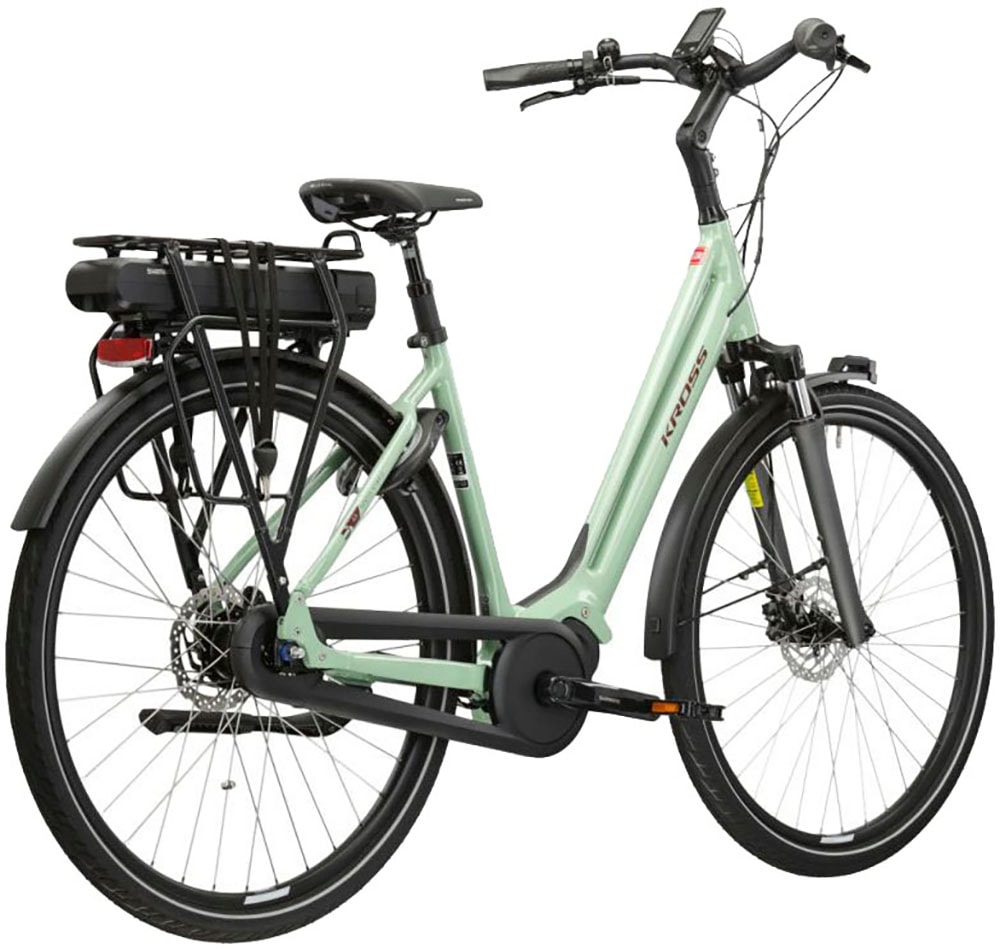 Kross E-Bike »E-Citybike Sentio Hybrid 4.0 28 Zoll grün«, 7 Gang, Shimano, NEXUS, Mittelmotor 250 W, Pedelec, Elektrofahrrad für Damen und Herren