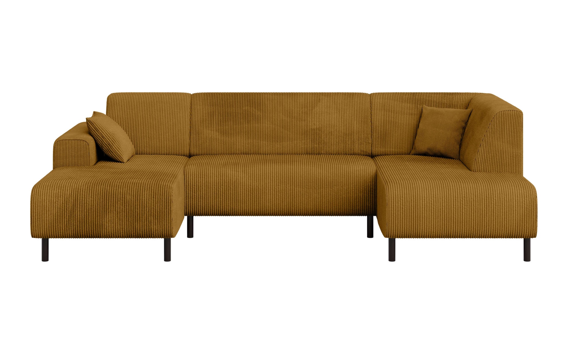 Home affaire Wohnlandschaft »ARROS U-Form mit Wellenunterfederung, Maße B/T/H: 300/163/81 cm«, incl. Zierkissen, mit Recamiere links/rechts bestellbar, auch in Cord