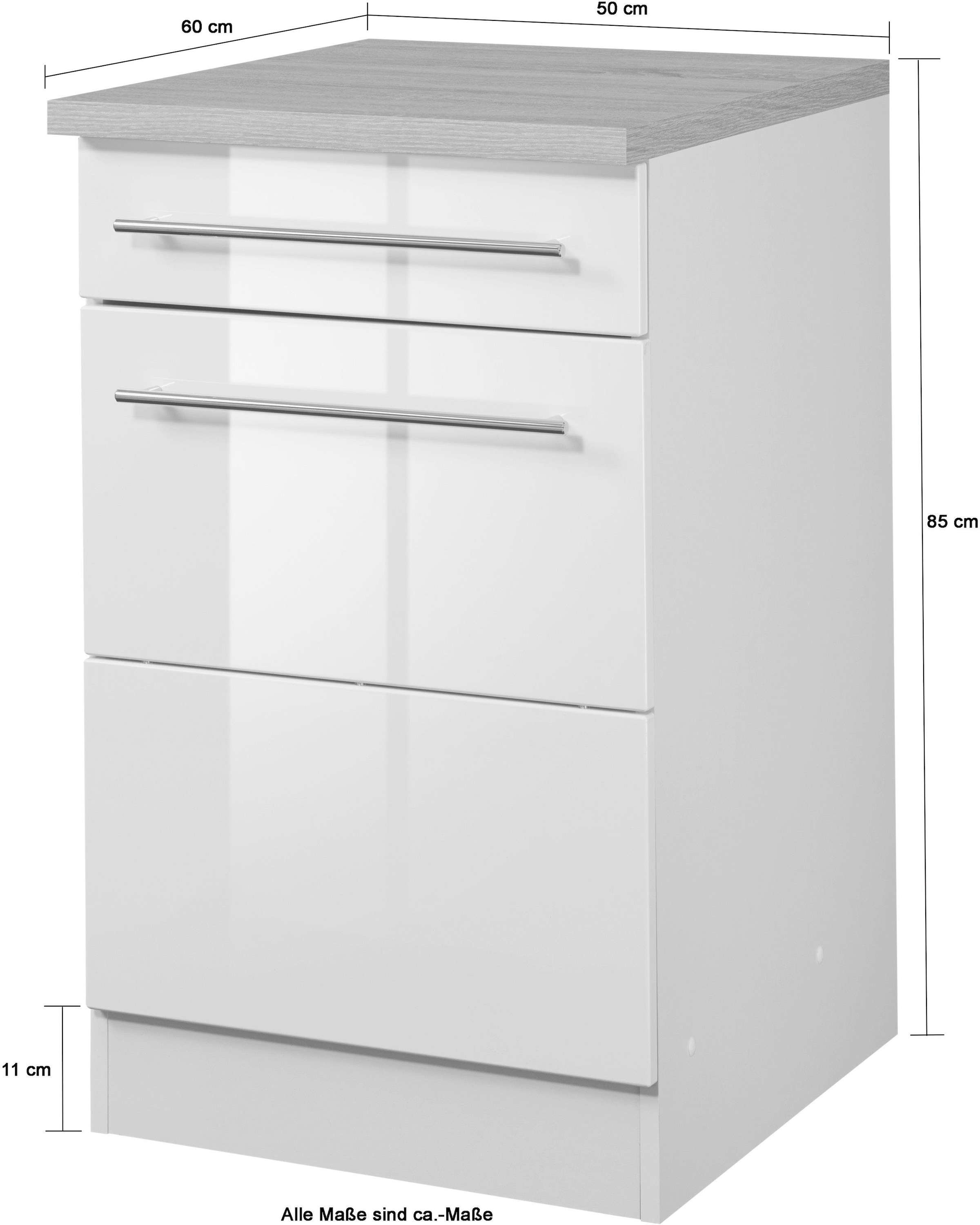 HELD MÖBEL Unterschrank »Wien«, Breite 50 cm, mit 1 Tür und 1 Schubkasten