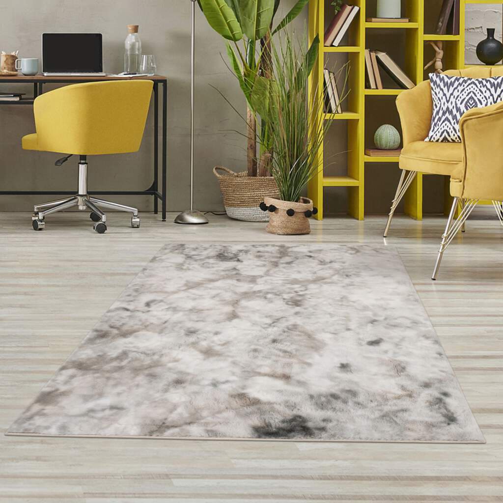 Carpet City Hochflor-Teppich »TOLEDO500«, rechteckig, besonders weich, 3D-Effekt, Uni-Farben