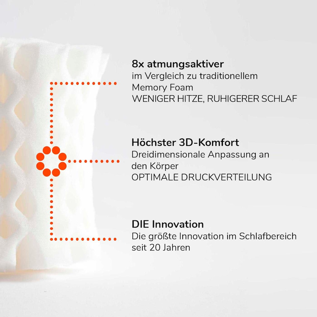 OCTAsleep Nackenstützkissen »Octasleep Smart Pillow«, Füllung: 100% Polyester, Bezug: 99% Polyester, 1% Elasthan, (1 St.)