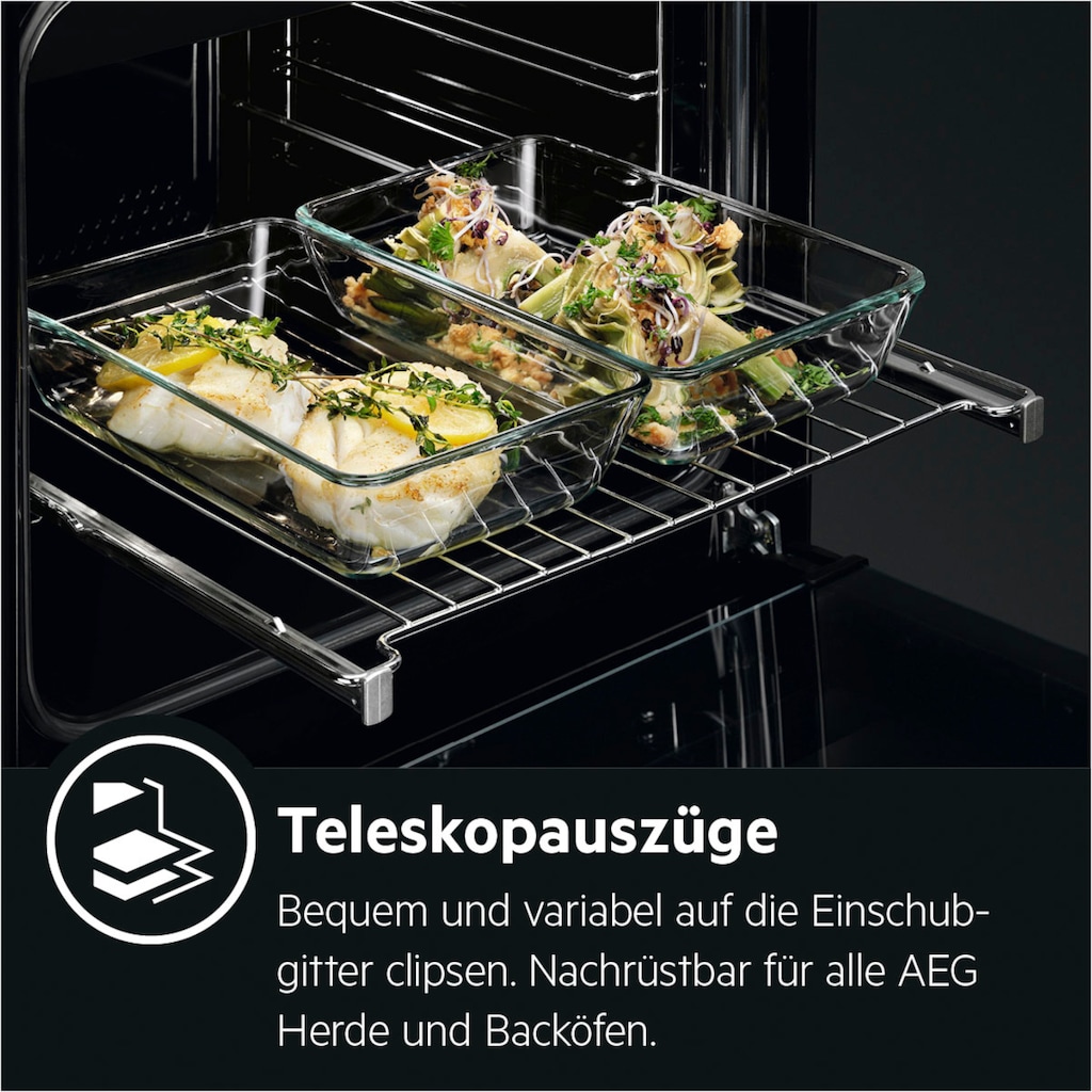 AEG Elektro-Standherd »CCB6445CBM«, CCB6445CBM, mit FlexiRunners™ – Teilauszug (3 Paar)